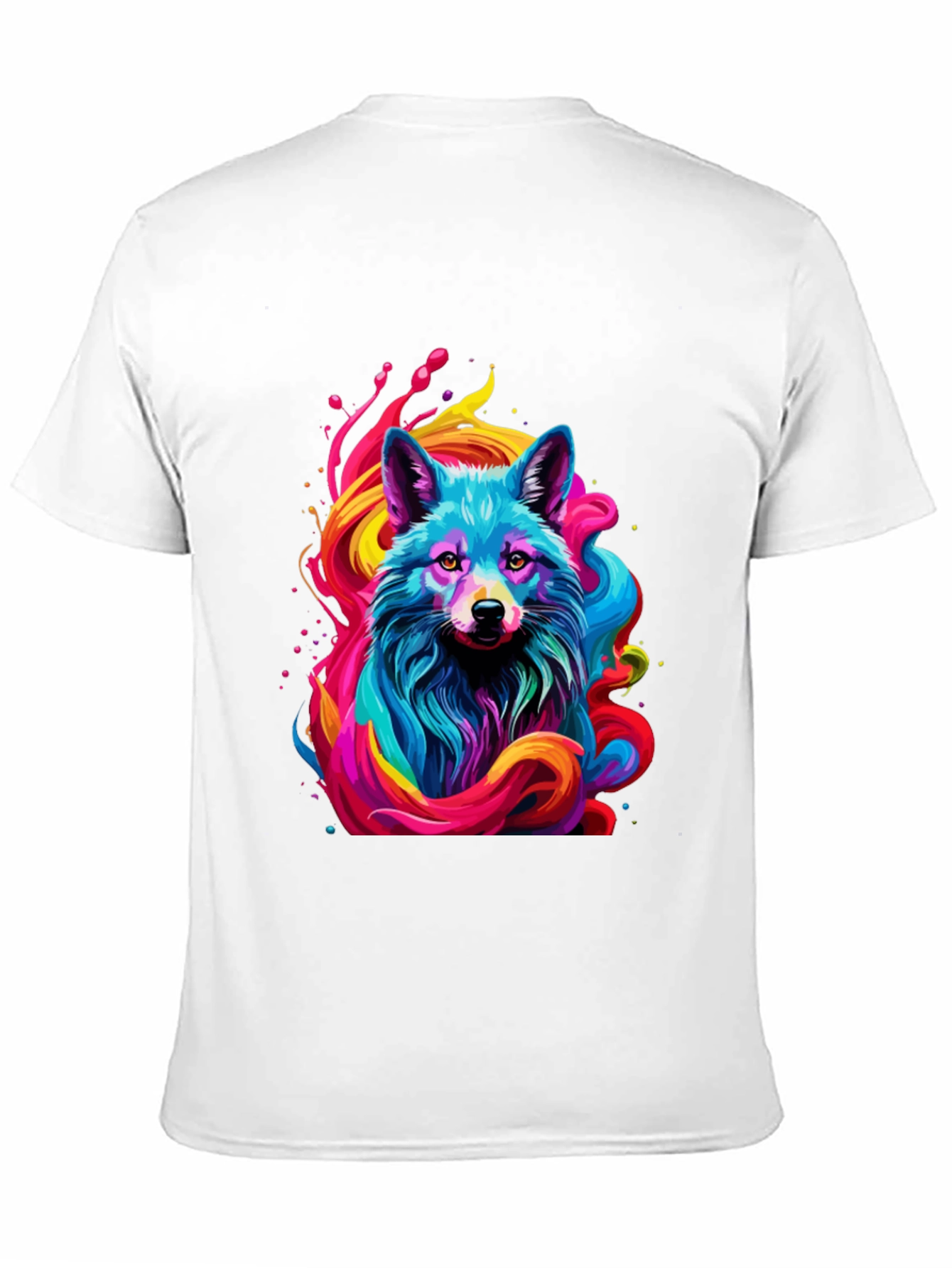 Black Vibrant Fox Graphic Black Tee view 11