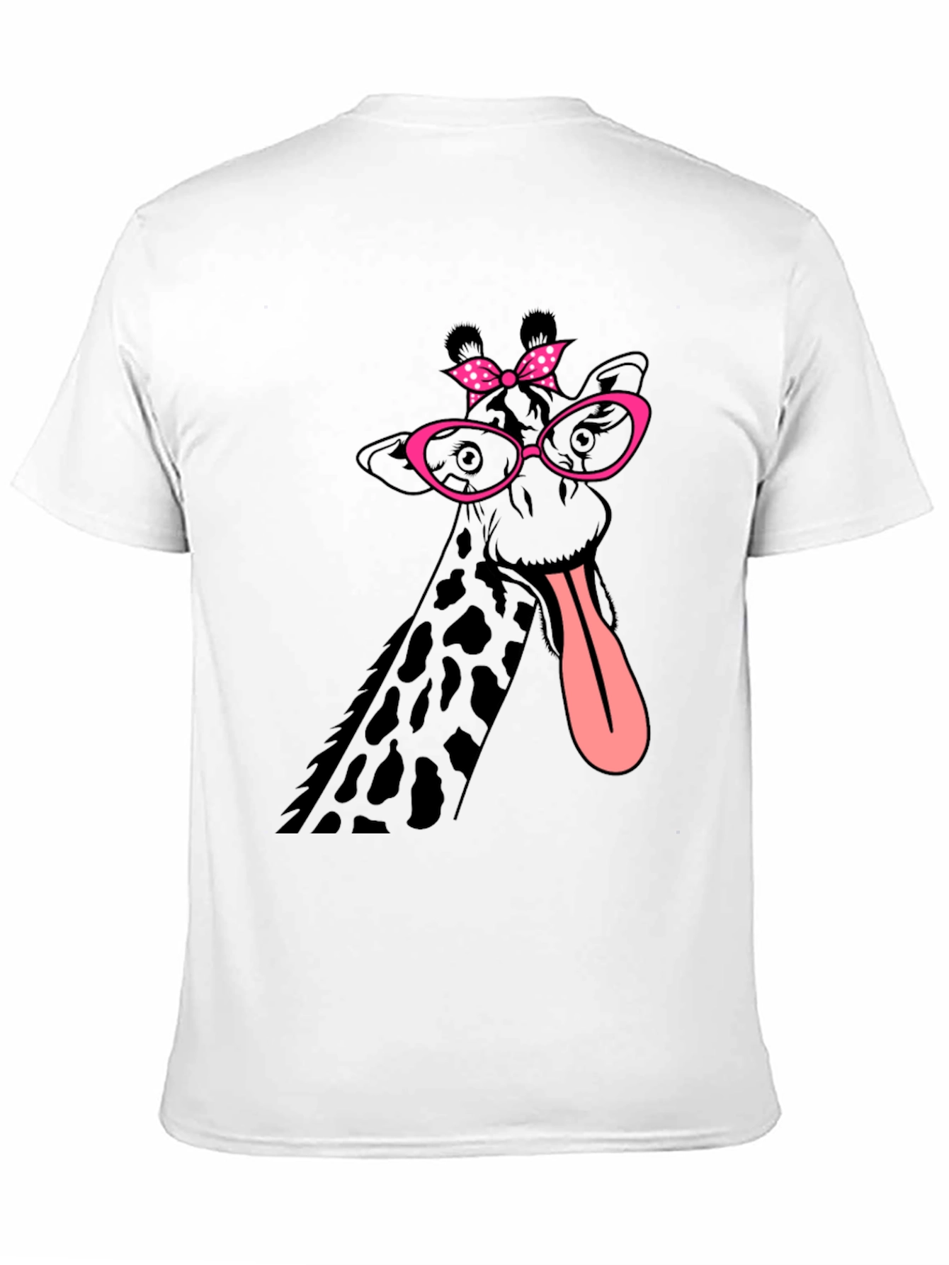 Black Giraffe with Glasses Graphic T-Shirt view 11