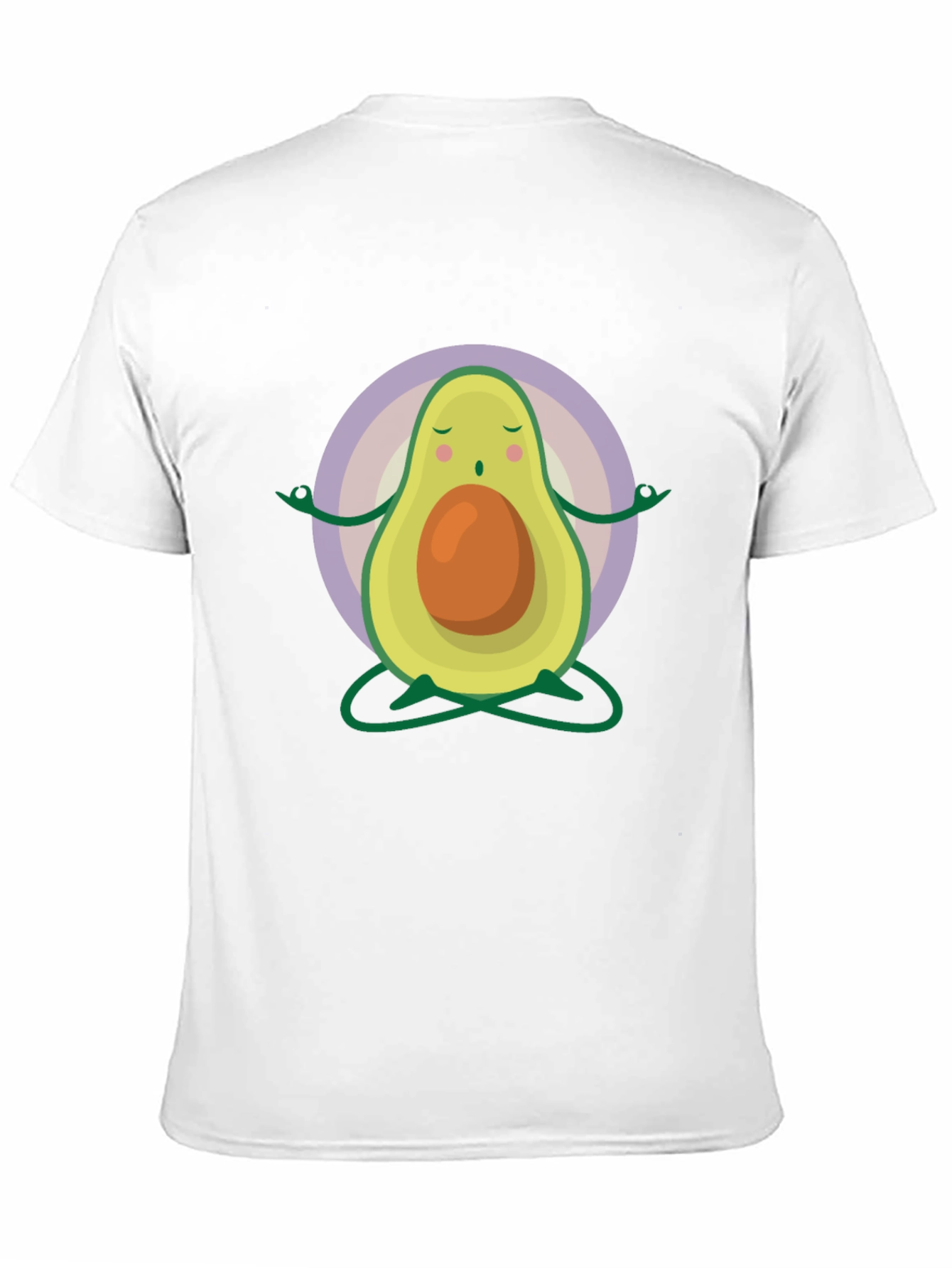 Black Meditating Avocado T-Shirt view 11