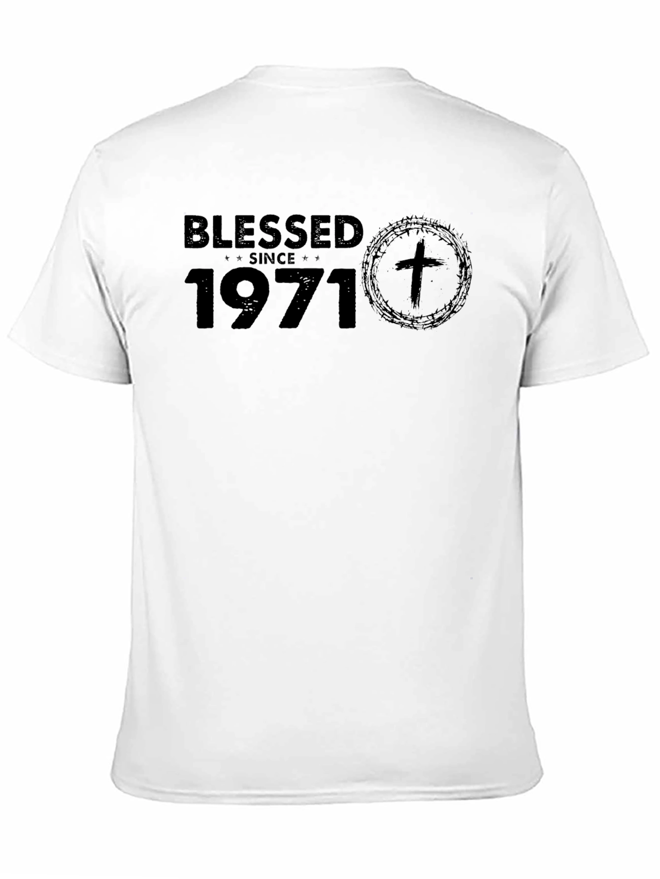 Black Blessed Since 1971 Graphic T-Shirt view 11