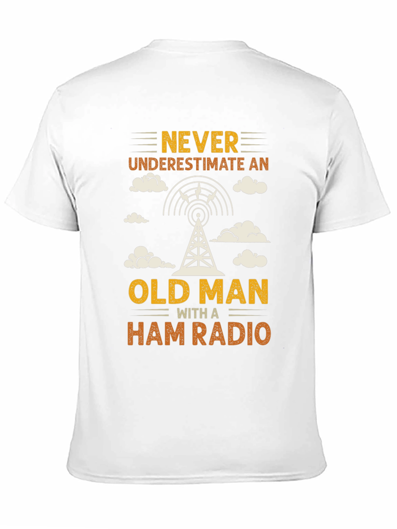 Black Never Underestimate an Old Man with a Ham Radio T-Shirt view 11
