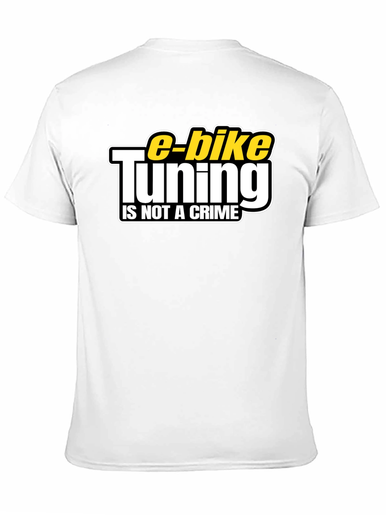 Black E-Bike Tuning Is Not a Crime Black T-Shirt view 11