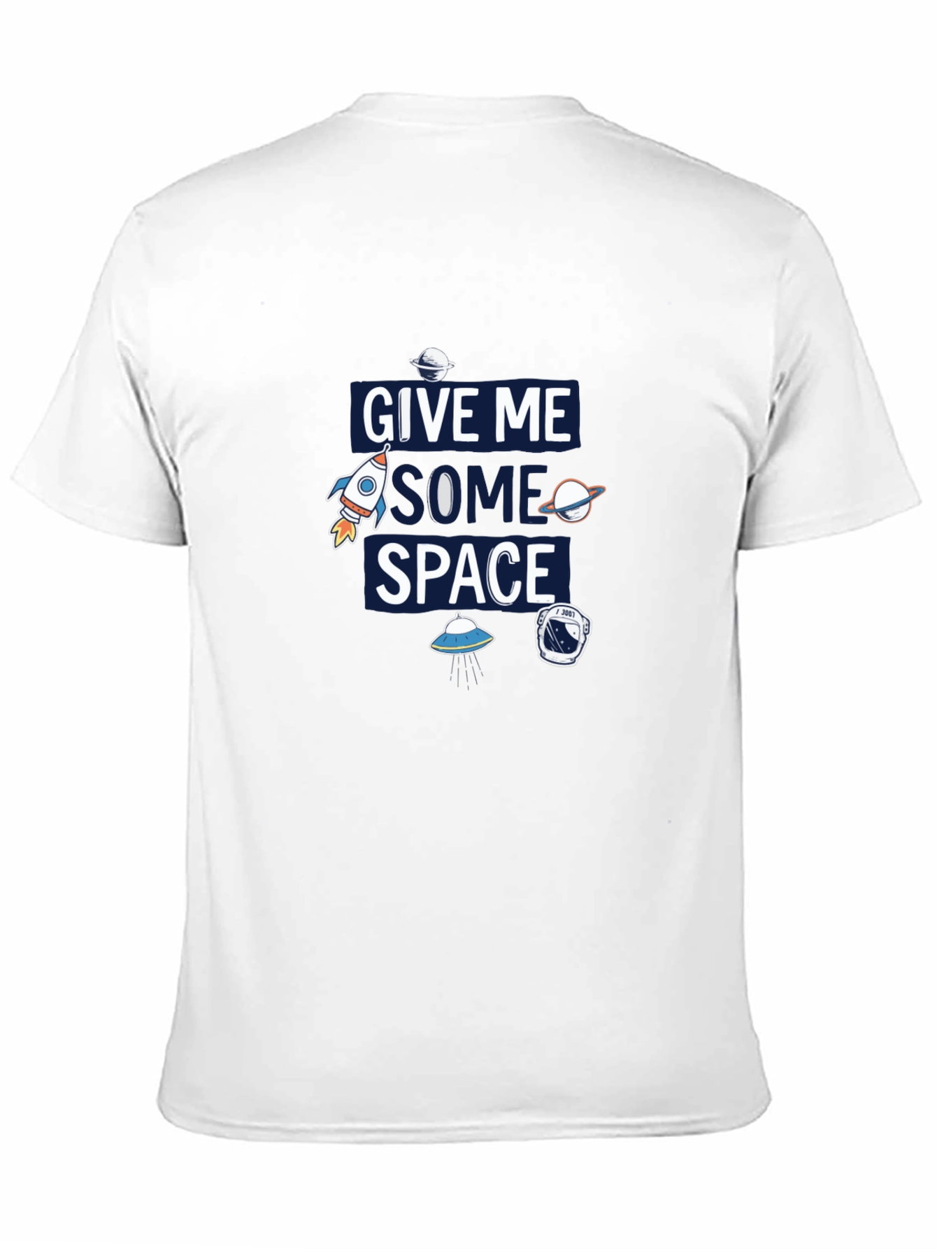 Black Give Me Some Space Graphic T-Shirt view 11