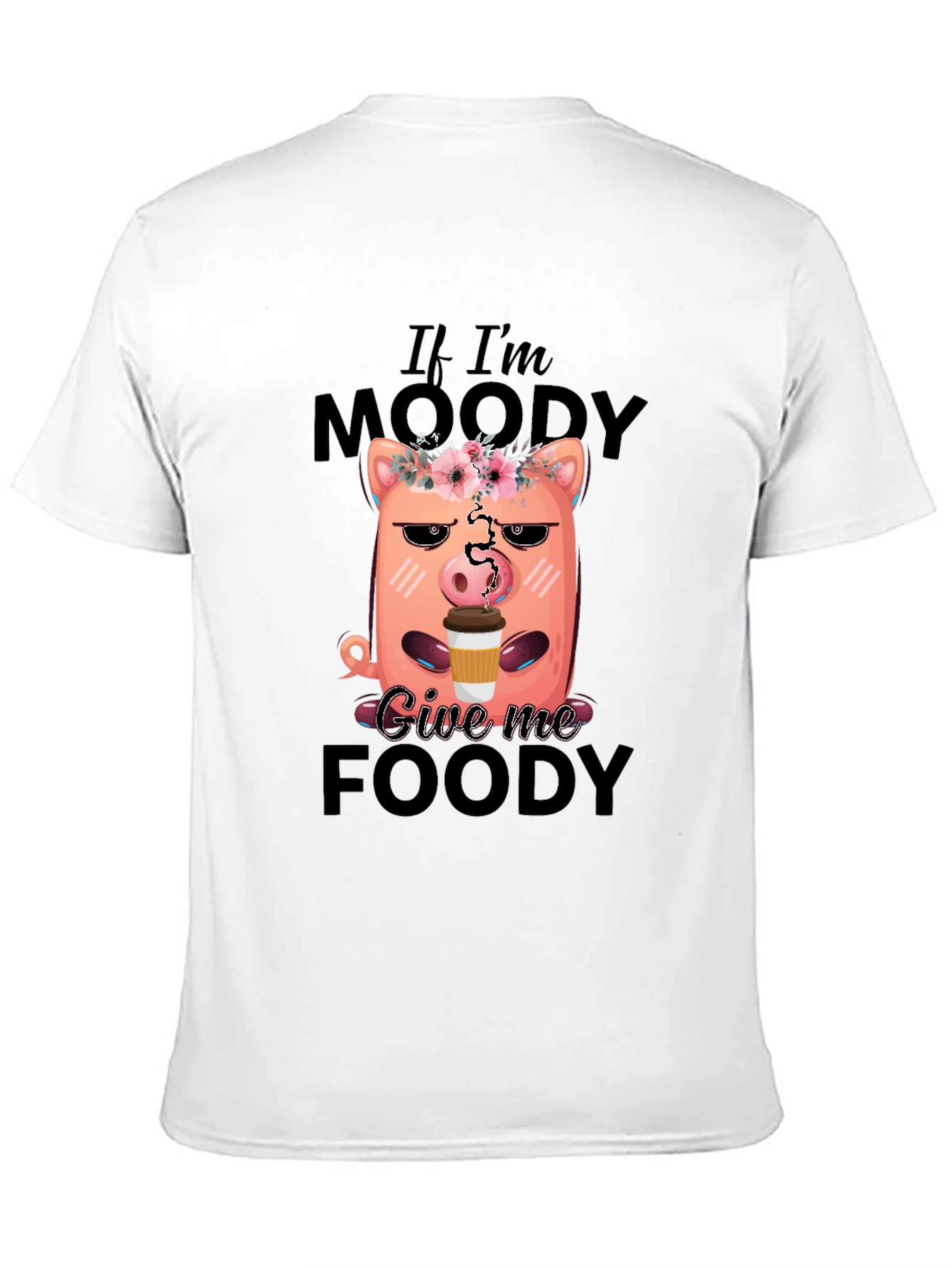 Black Moody Pig Coffee Graphic Tee view 11