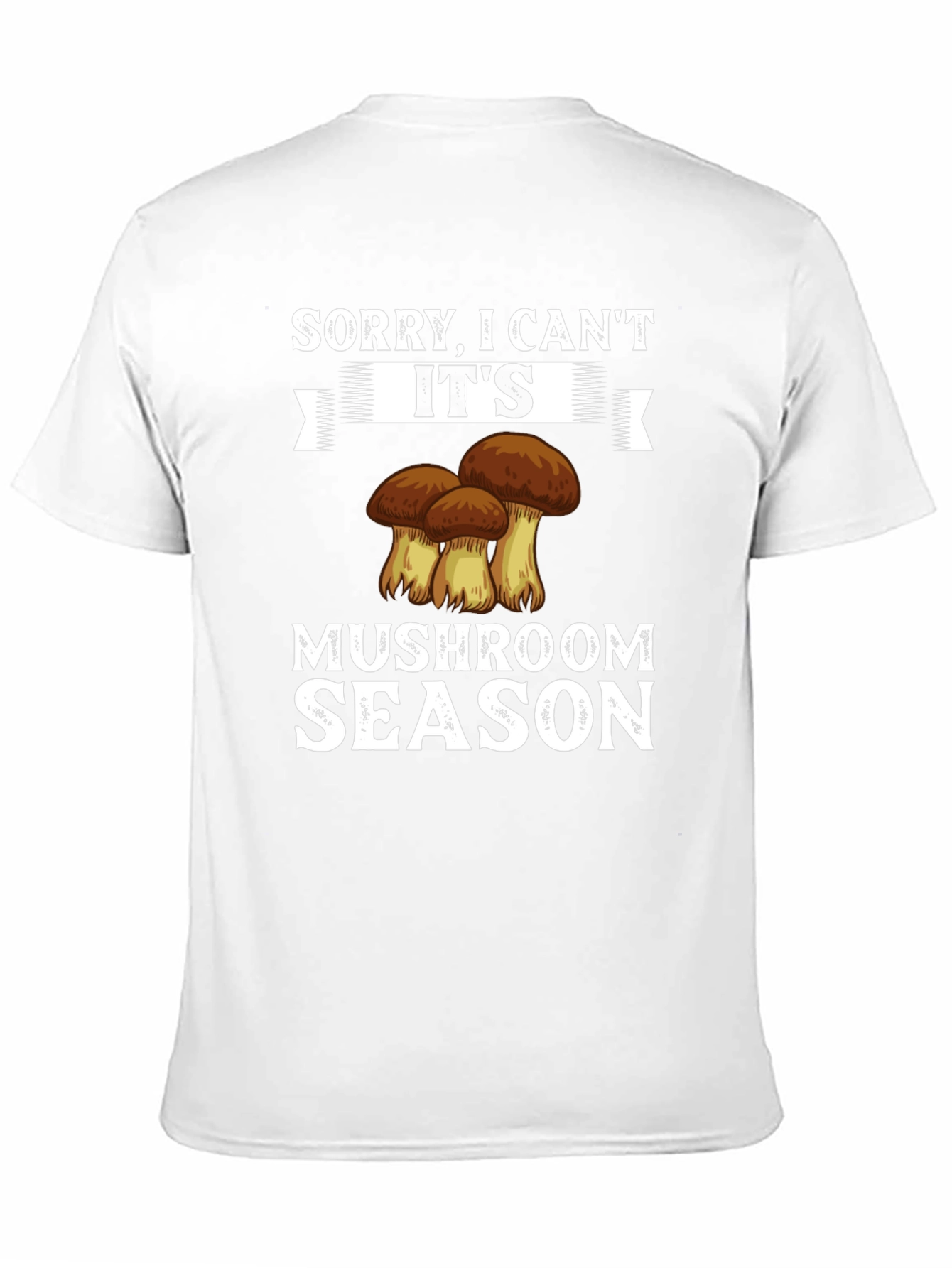 Black Mushroom Season Graphic Tee - Funny Casual Shirt view 11