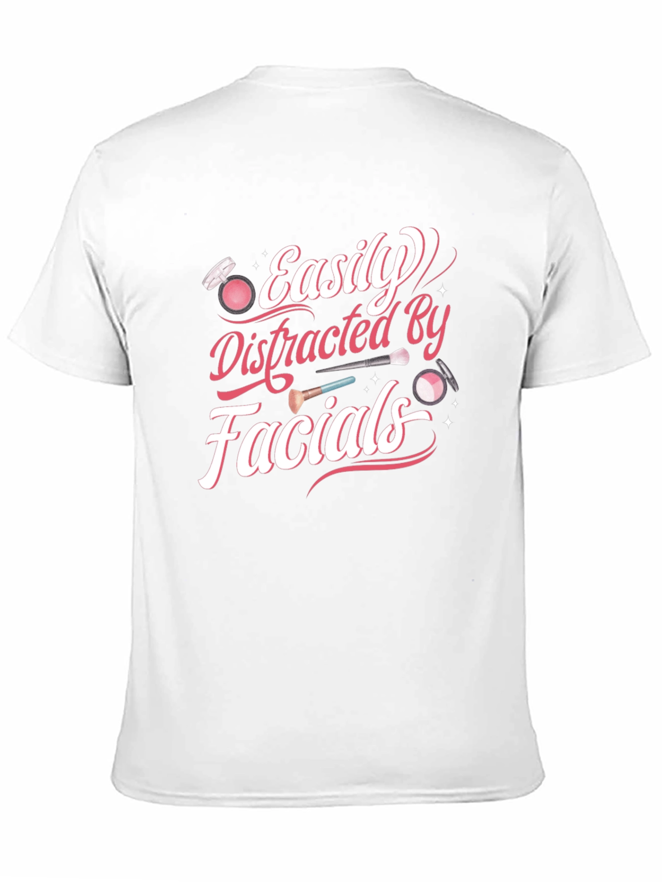 Black Easily Distracted By Facials T-Shirt view 11