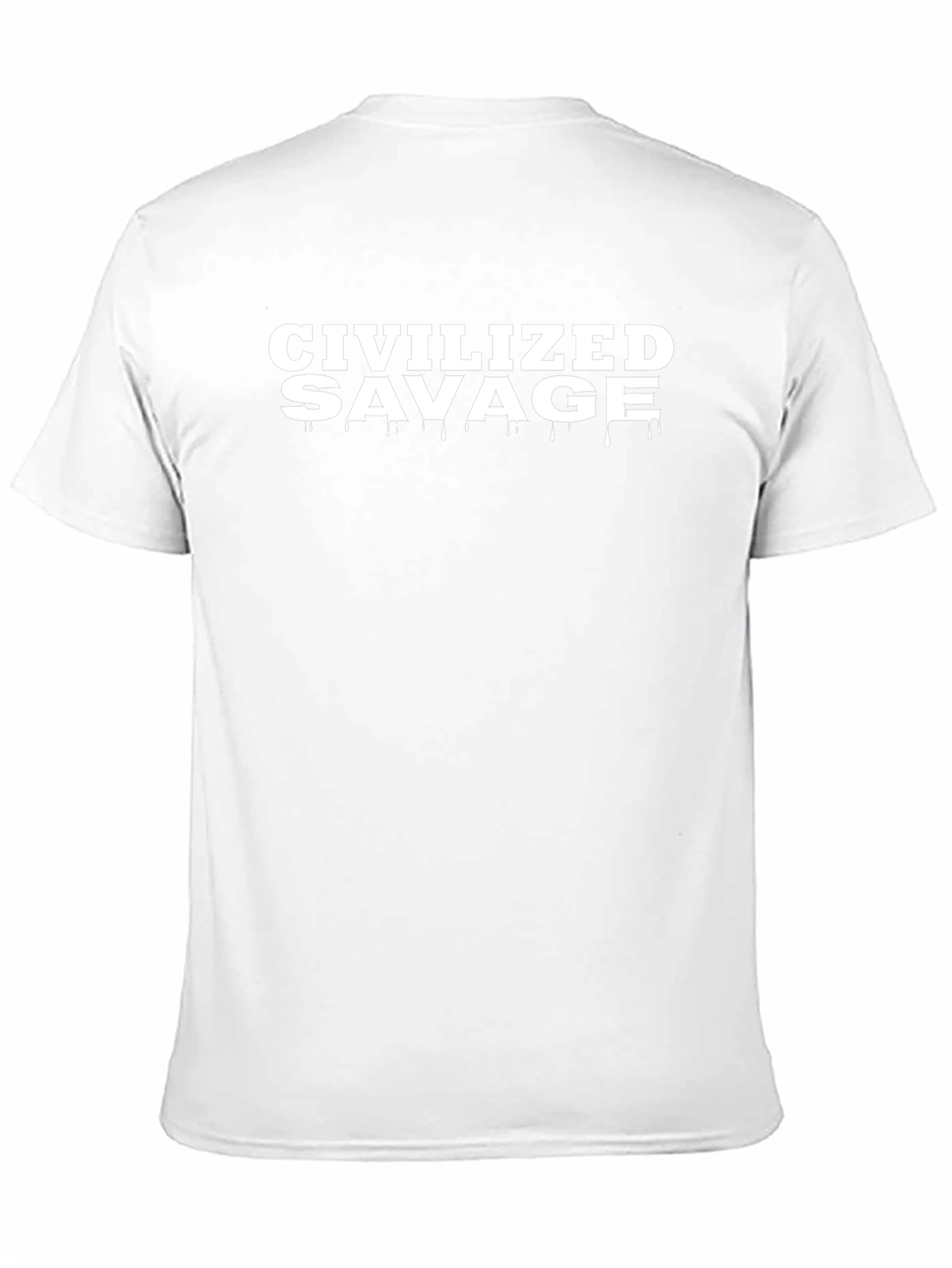 Black Civilized Savage Graphic Print T-Shirt view 11