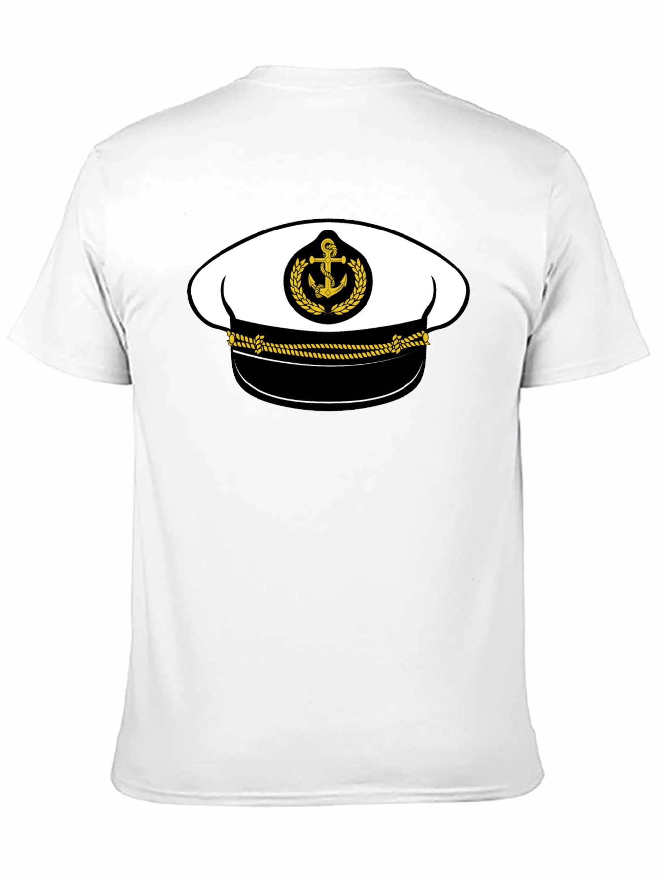Nautical Captain Hat Graphic Tee - Black - 11