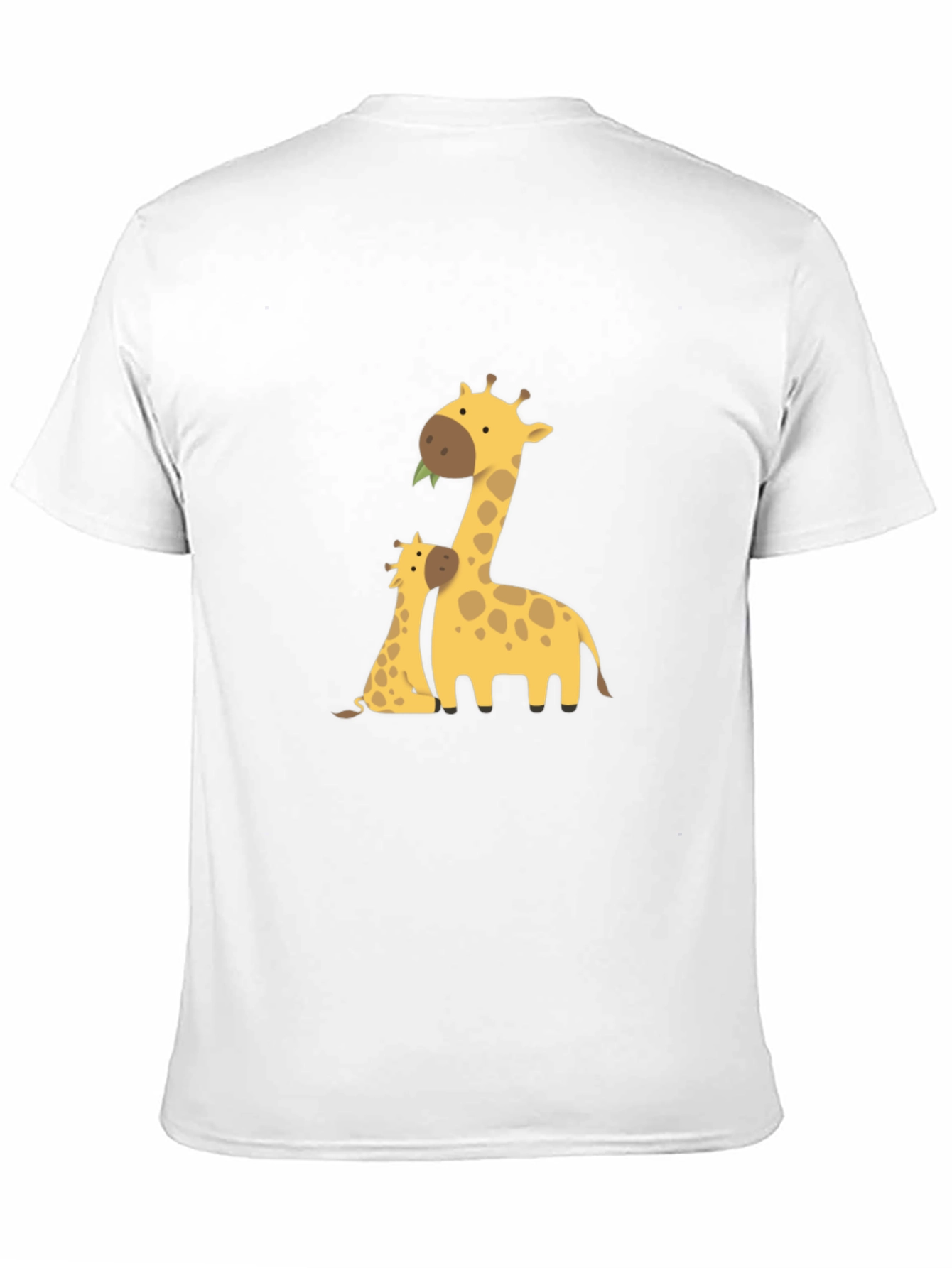Black Giraffe Family Graphic Print Black T-Shirt view 11