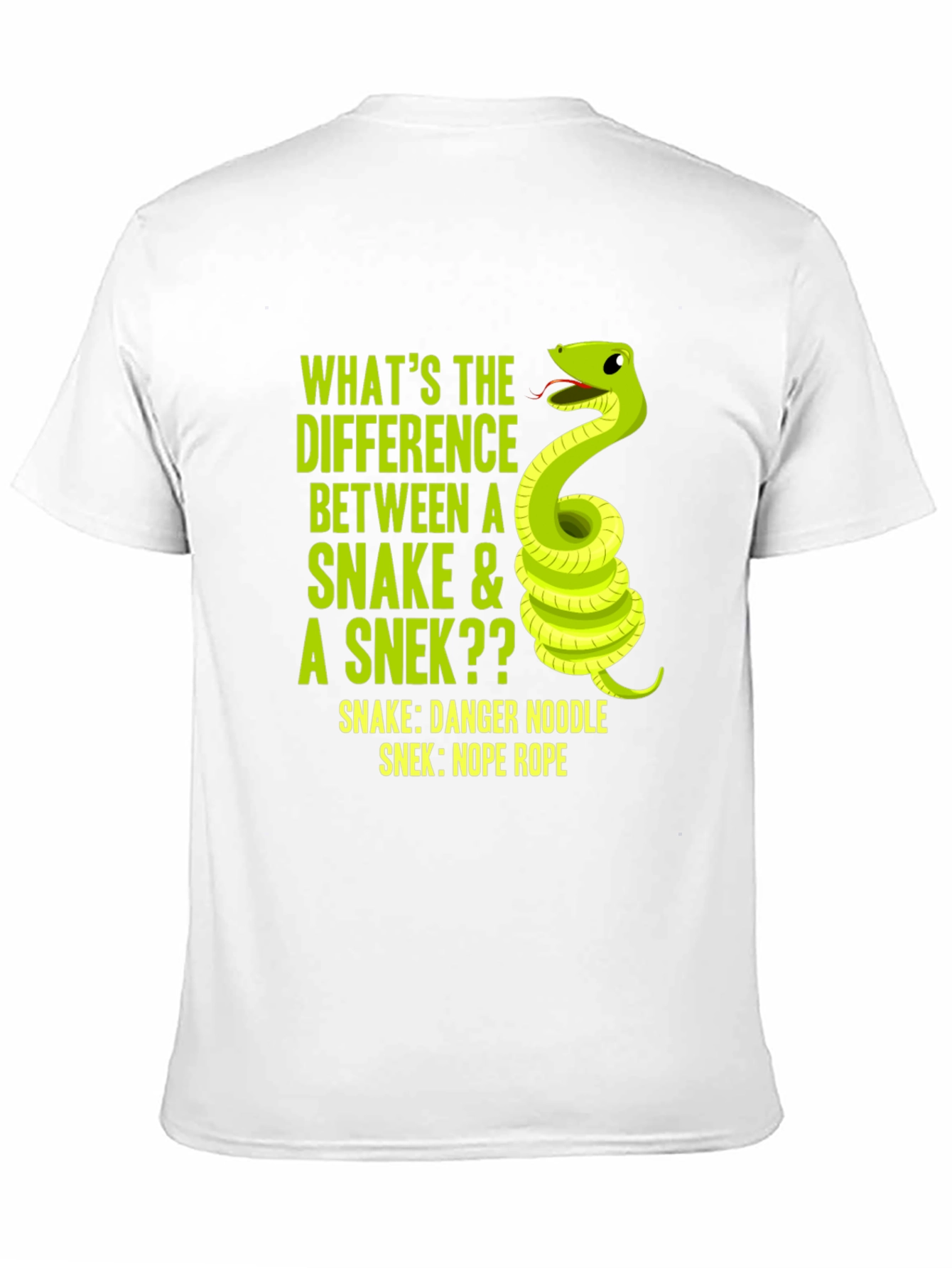 Black Funny Snake vs Snek T-Shirt, Danger Noodle Tee view 11