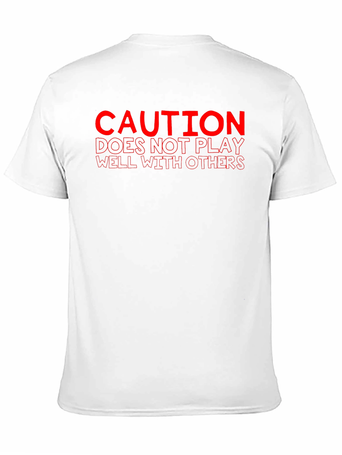 Black Caution: Doesn't Play Well T-Shirt - Edgy Humor Tee view 11