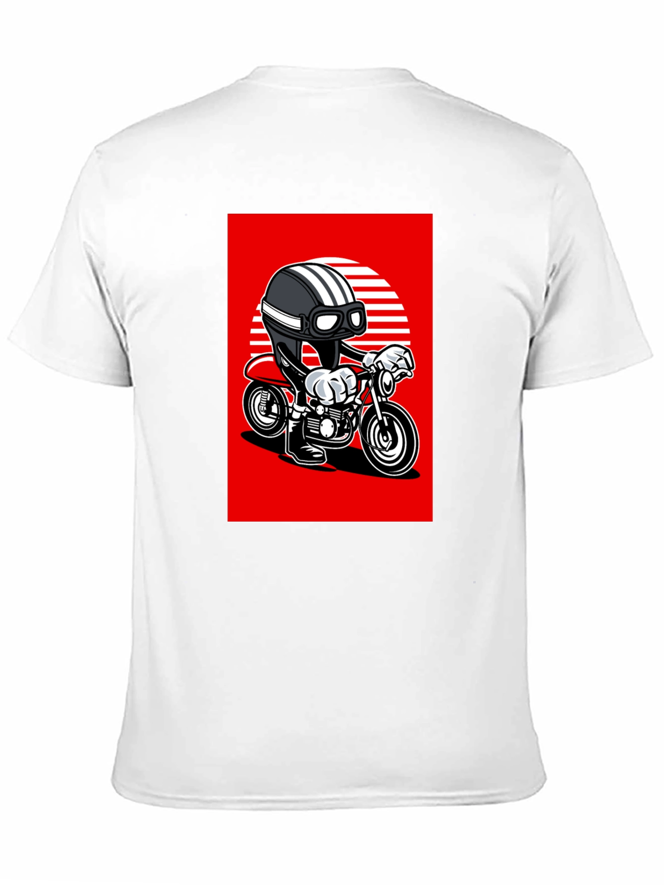 Black Cool Rider Graphic Tee - Black Cotton Blend view 11