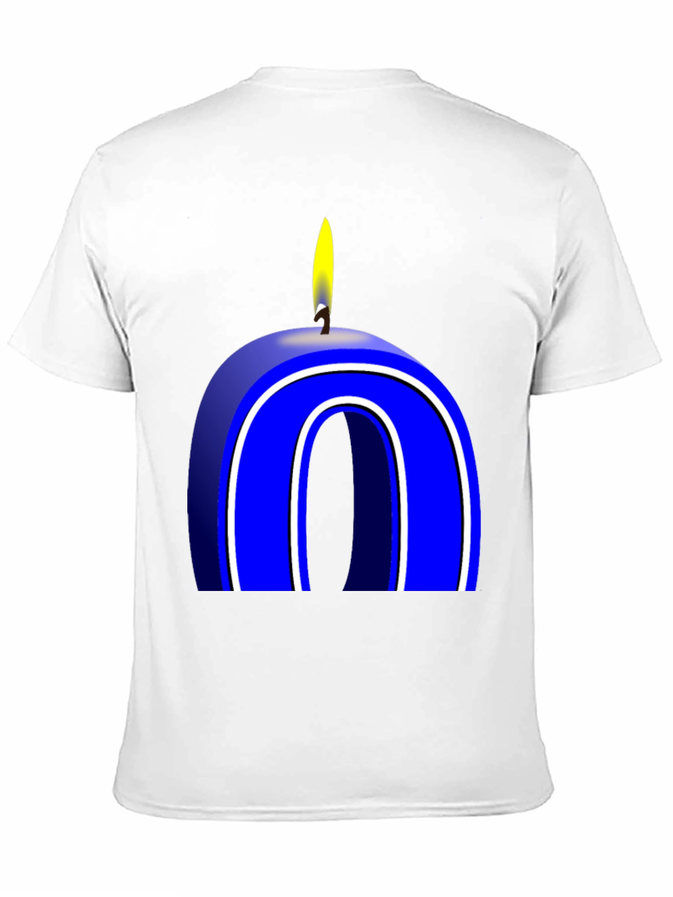 Blue Number 0 Candle T-Shirt - 11