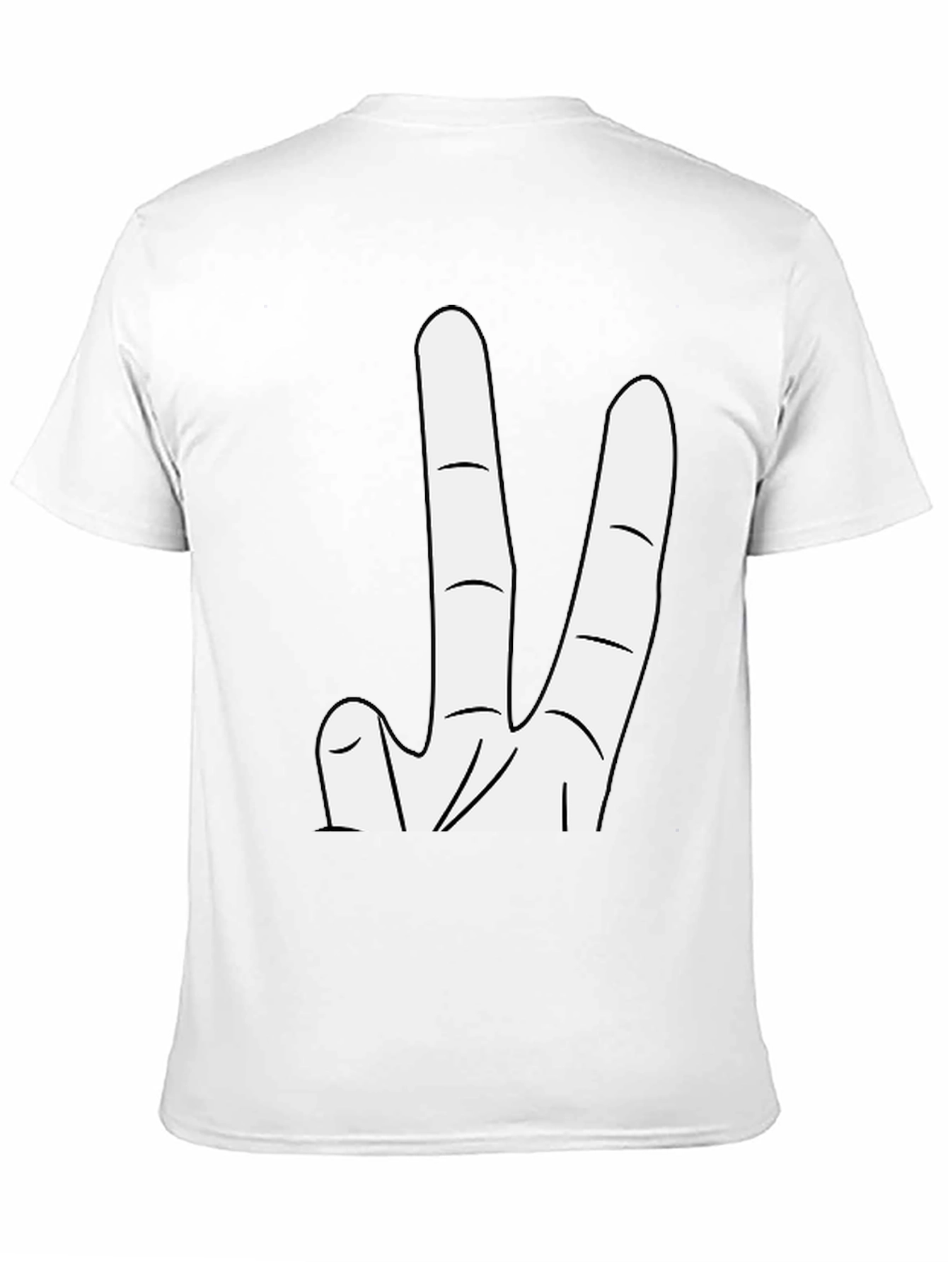 Black Novelty Three Finger Graphic Tee - Black view 11