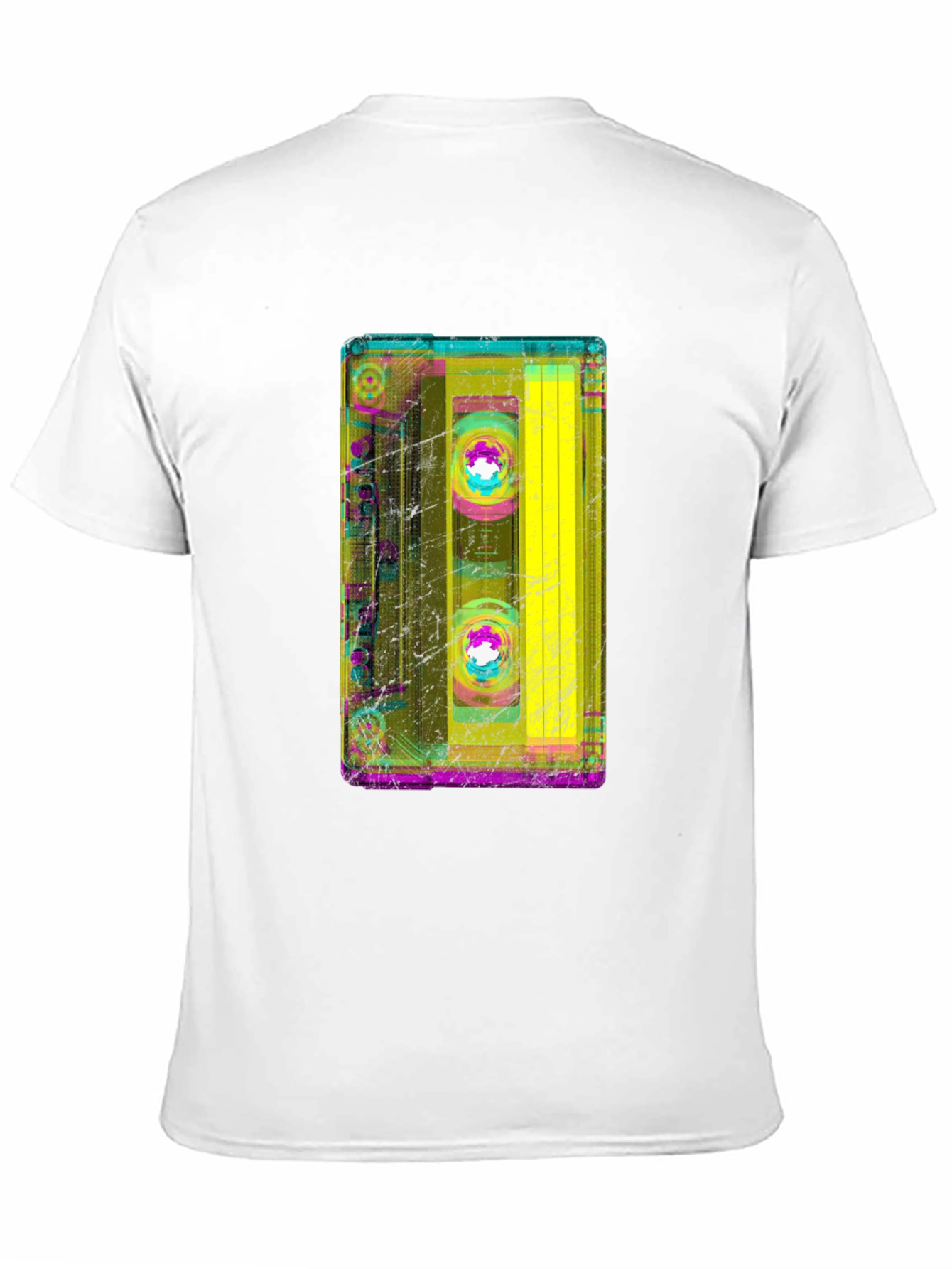 Black Retro Cassette Tape Graphic Tee - Black Cotton T-Shirt view 11