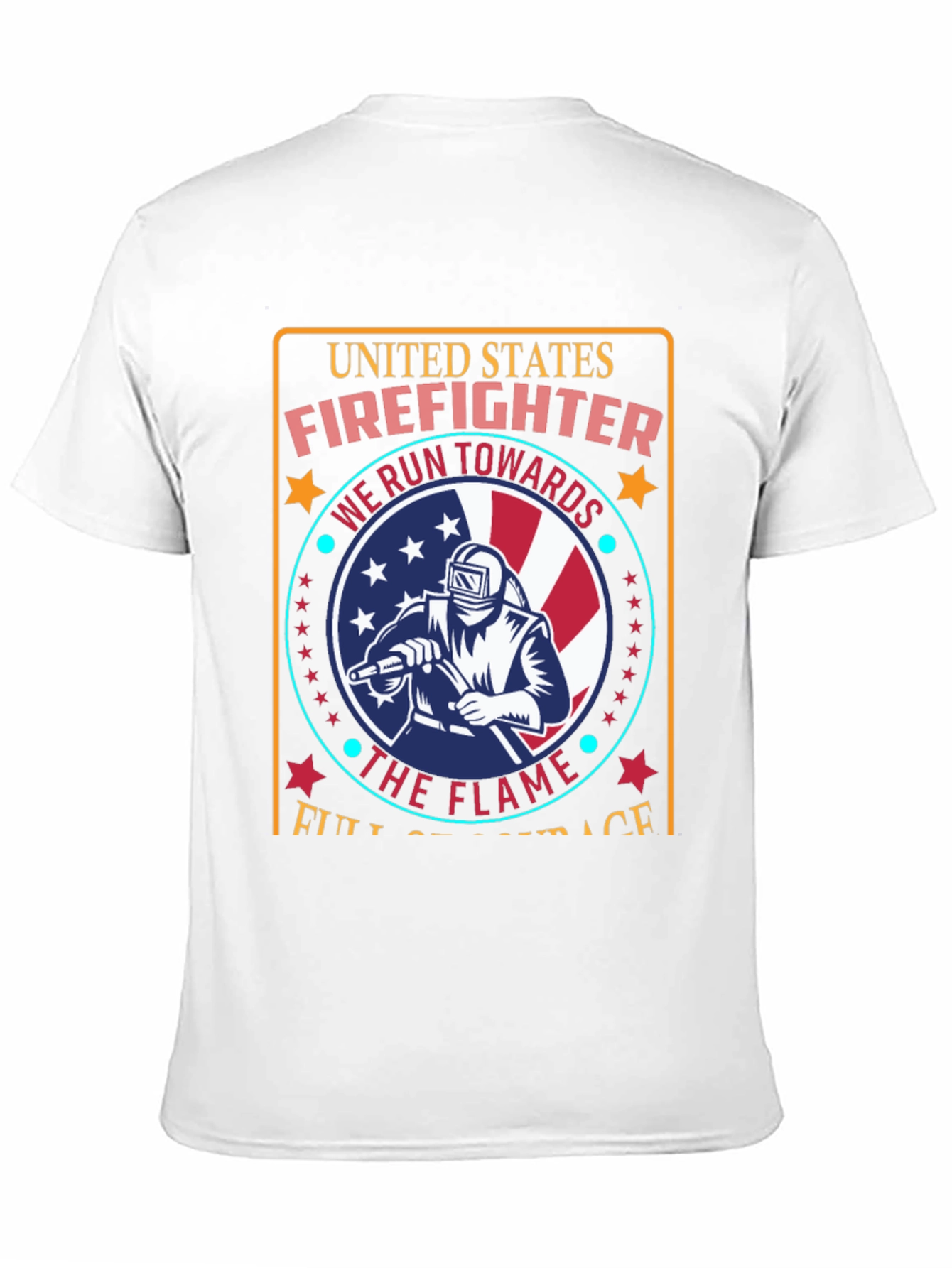 Black United States Firefighter Graphic Tee view 11