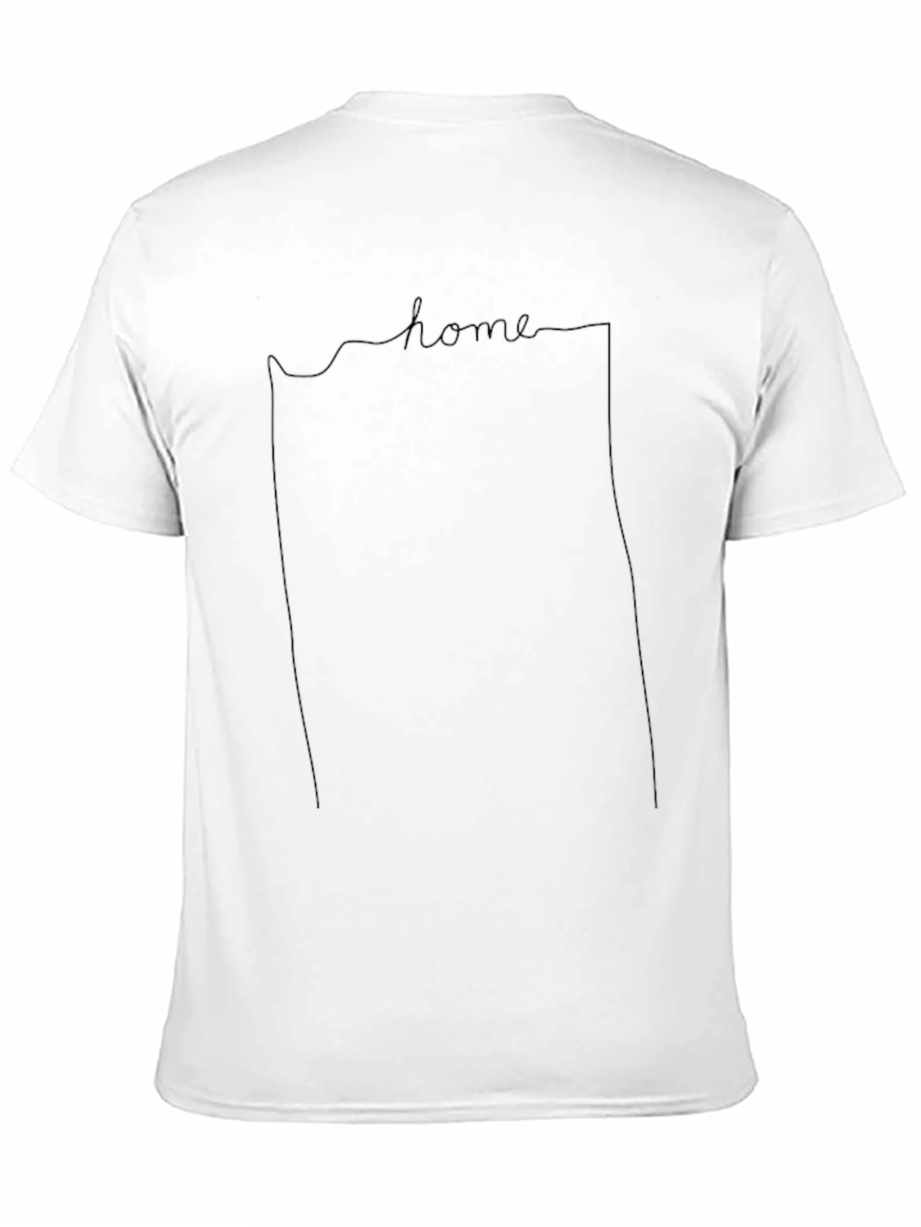 Black Home State Outline Graphic Tee - Black view 11