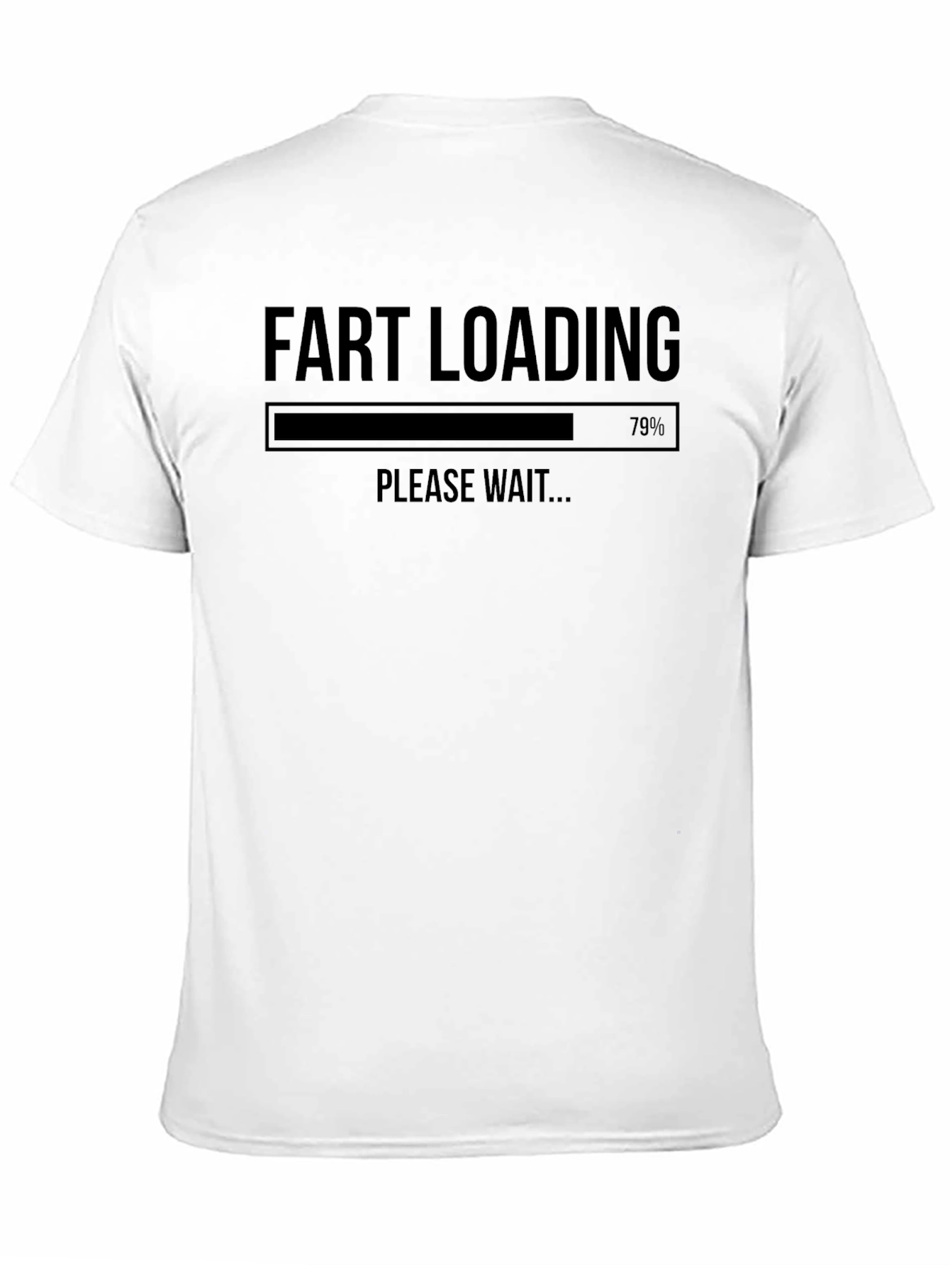 Black Fart Loading Funny Humor Graphic T-Shirt view 11