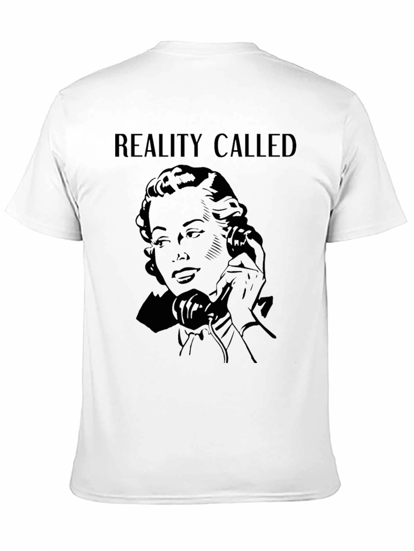 Black Reality Called Funny Retro T-Shirt view 11