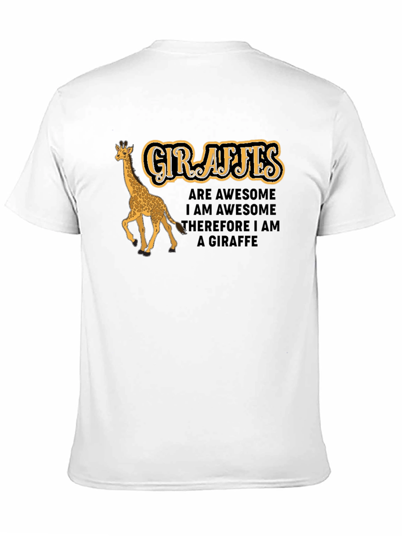 Black Giraffe Humor Black T-Shirt - Awesome Giraffe Lover Tee view 11