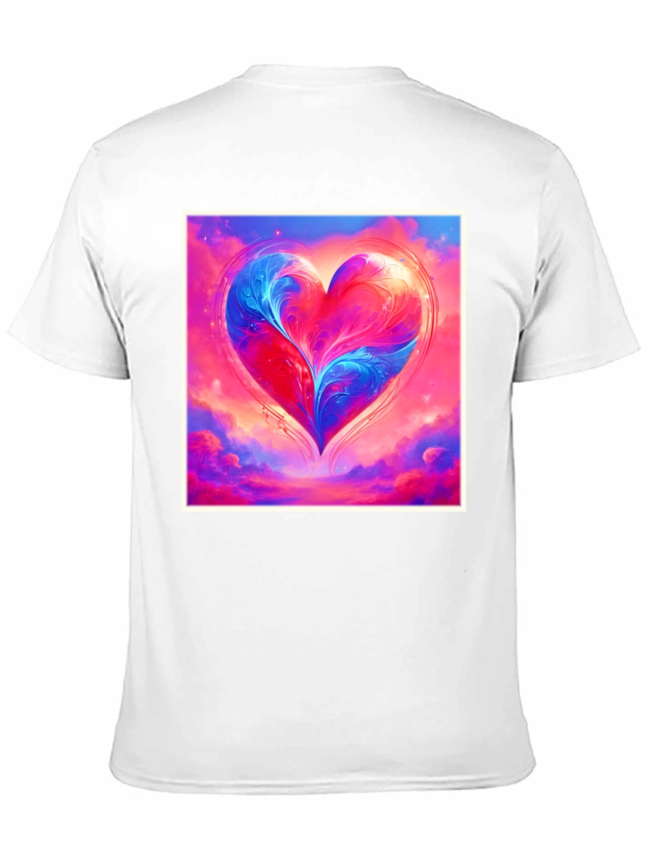 Black Heart Art Tee - Abstract Love Design view 11