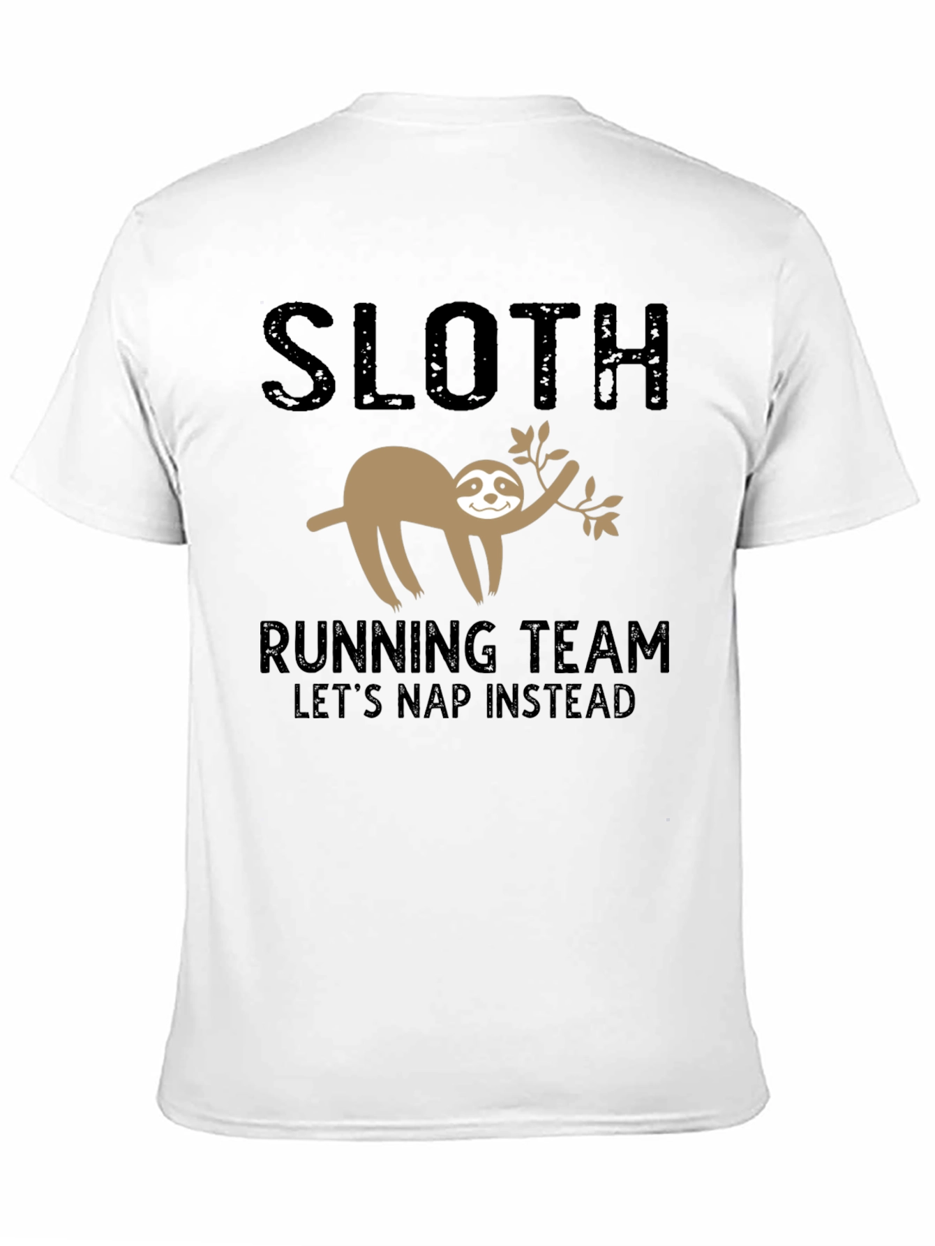 Black Sloth Running Team T-Shirt - Let's Nap Instead view 11