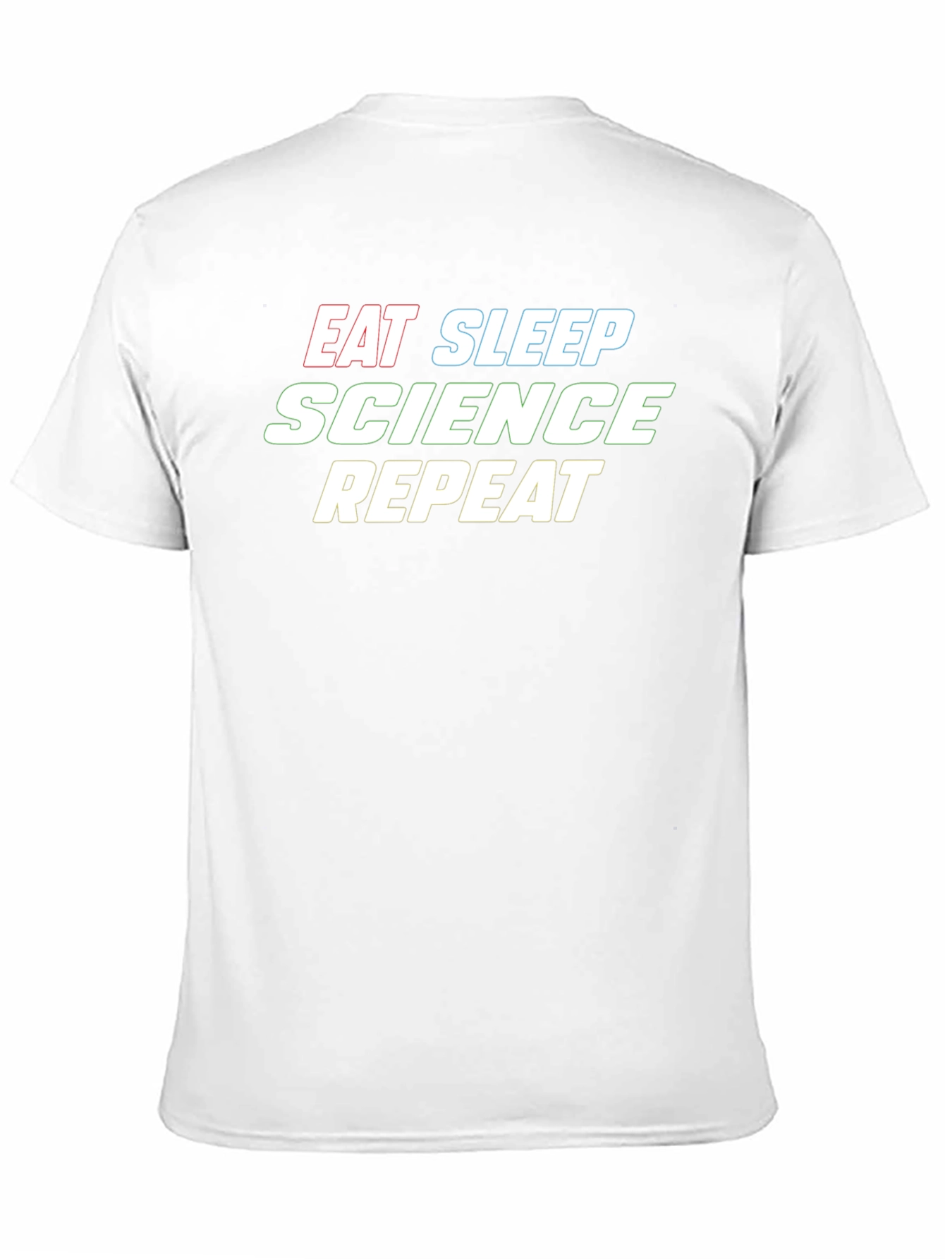 Black Eat Sleep Science Repeat Graphic Tee view 11