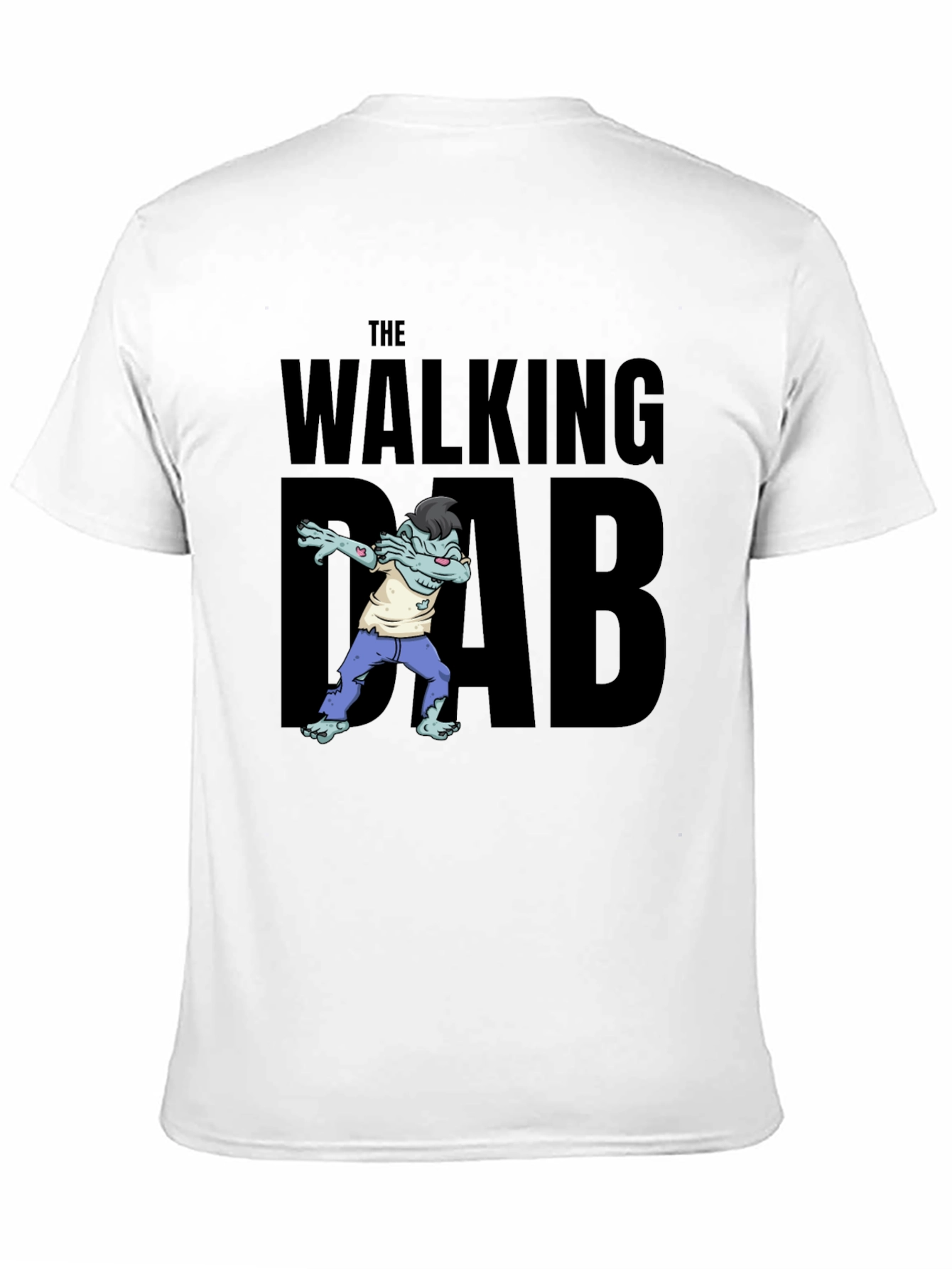 Black The Walking Dab T-Shirt - Funny Zombie Graphic Tee view 11