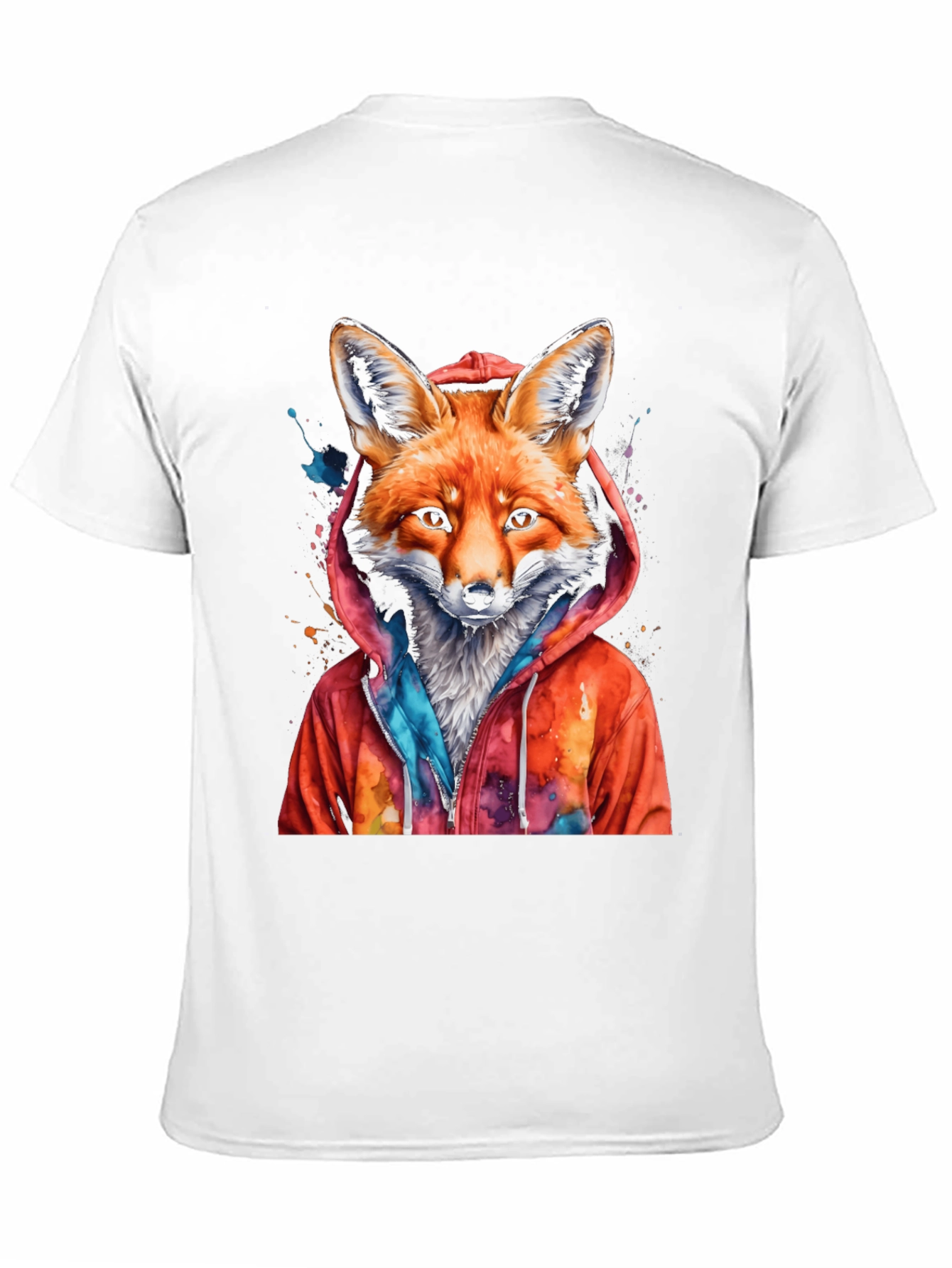 Black Fox in Hoodie Graphic Tee - Stylish & Unique! view 11