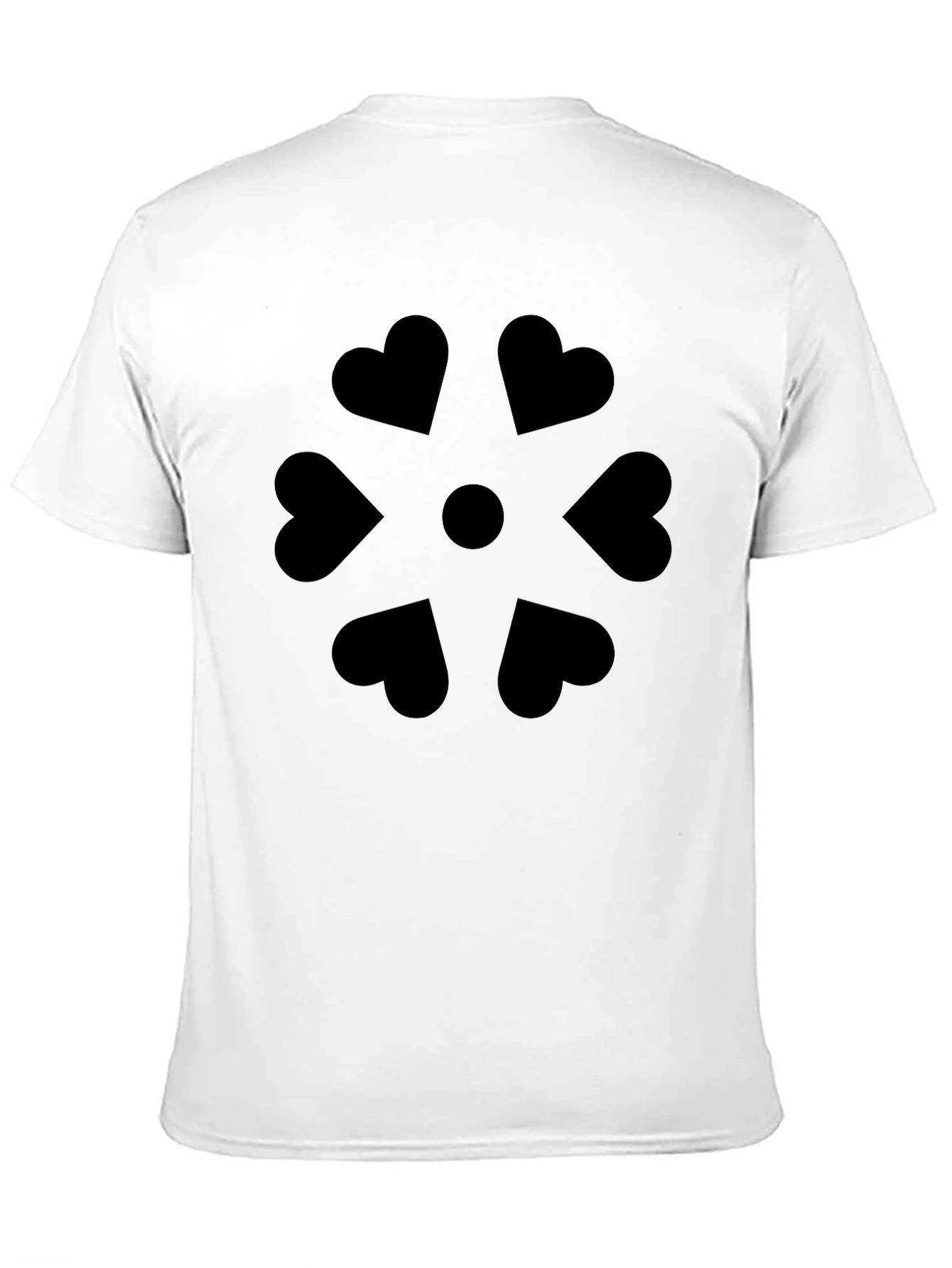 Black Heart Petal Graphic Black T-Shirt view 11