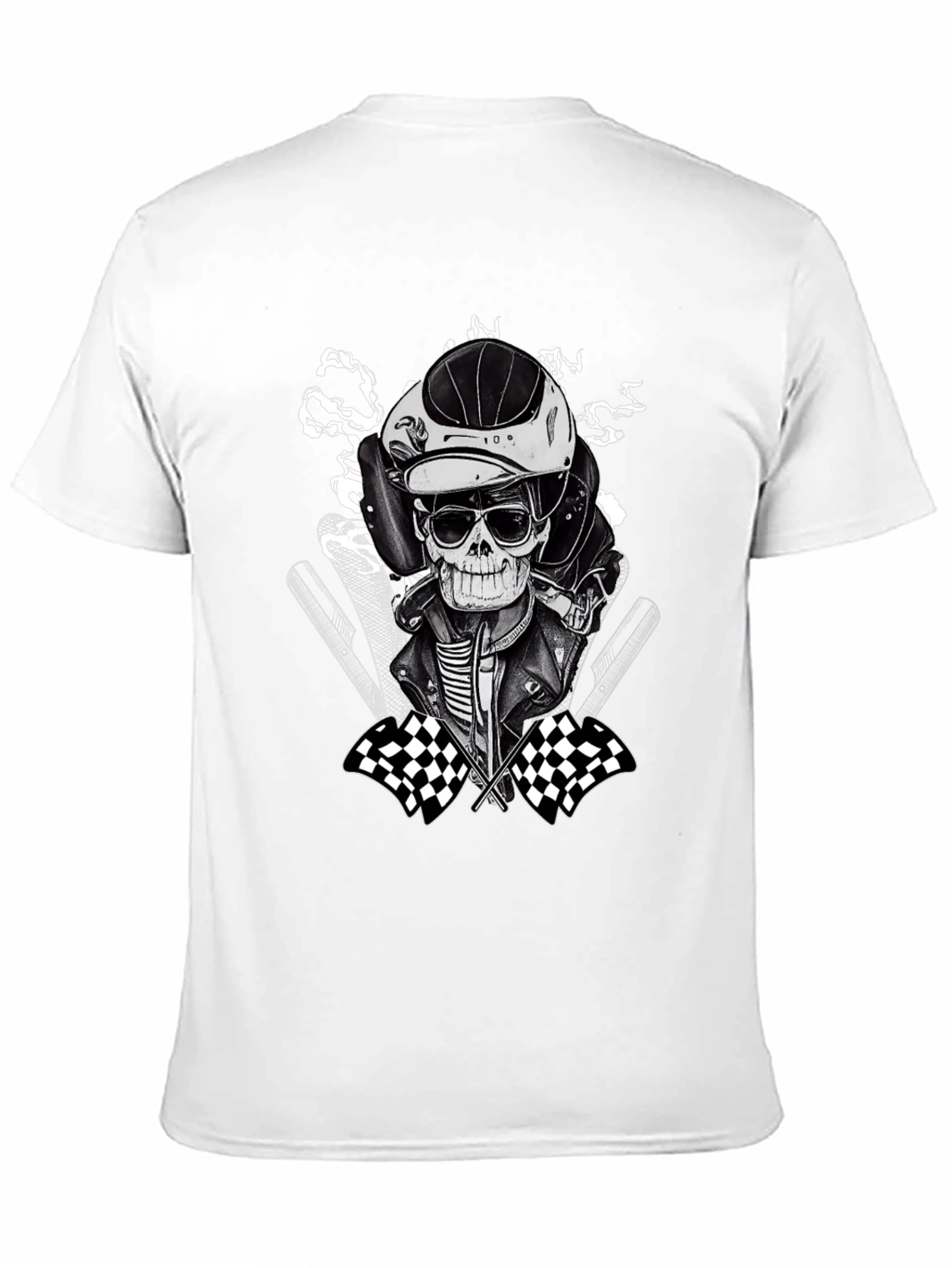 Black Racer Skeleton Graphic Tee view 11
