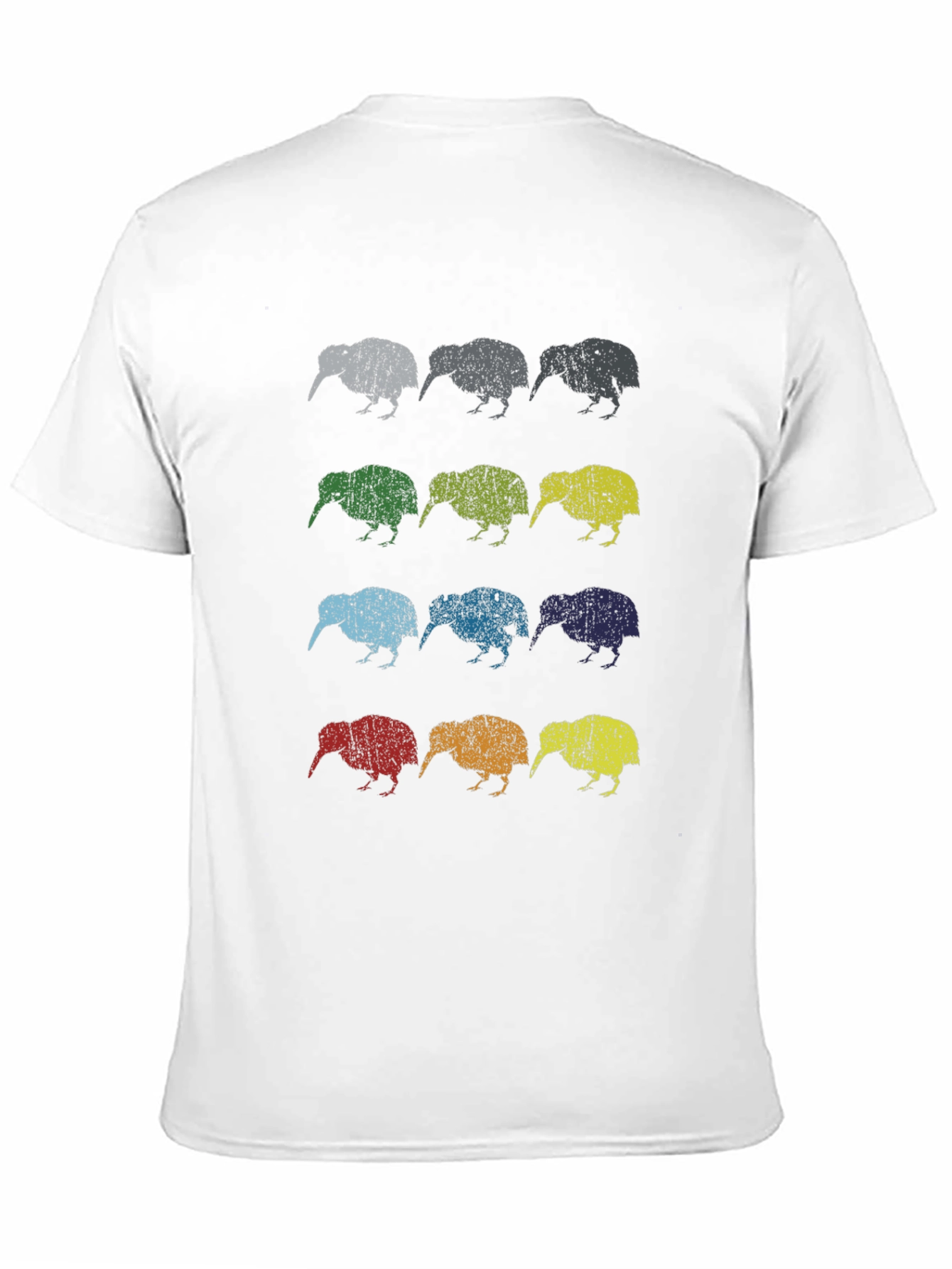 Black Retro Kiwi Bird Graphic T-Shirt view 11