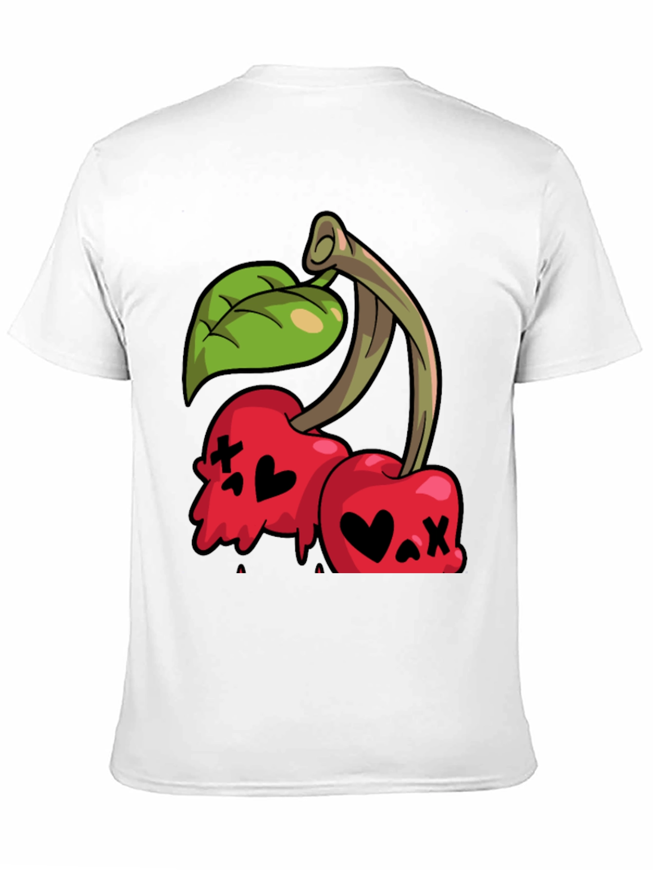 Black Cherry Skull Graphic Tee - Edgy Style view 11