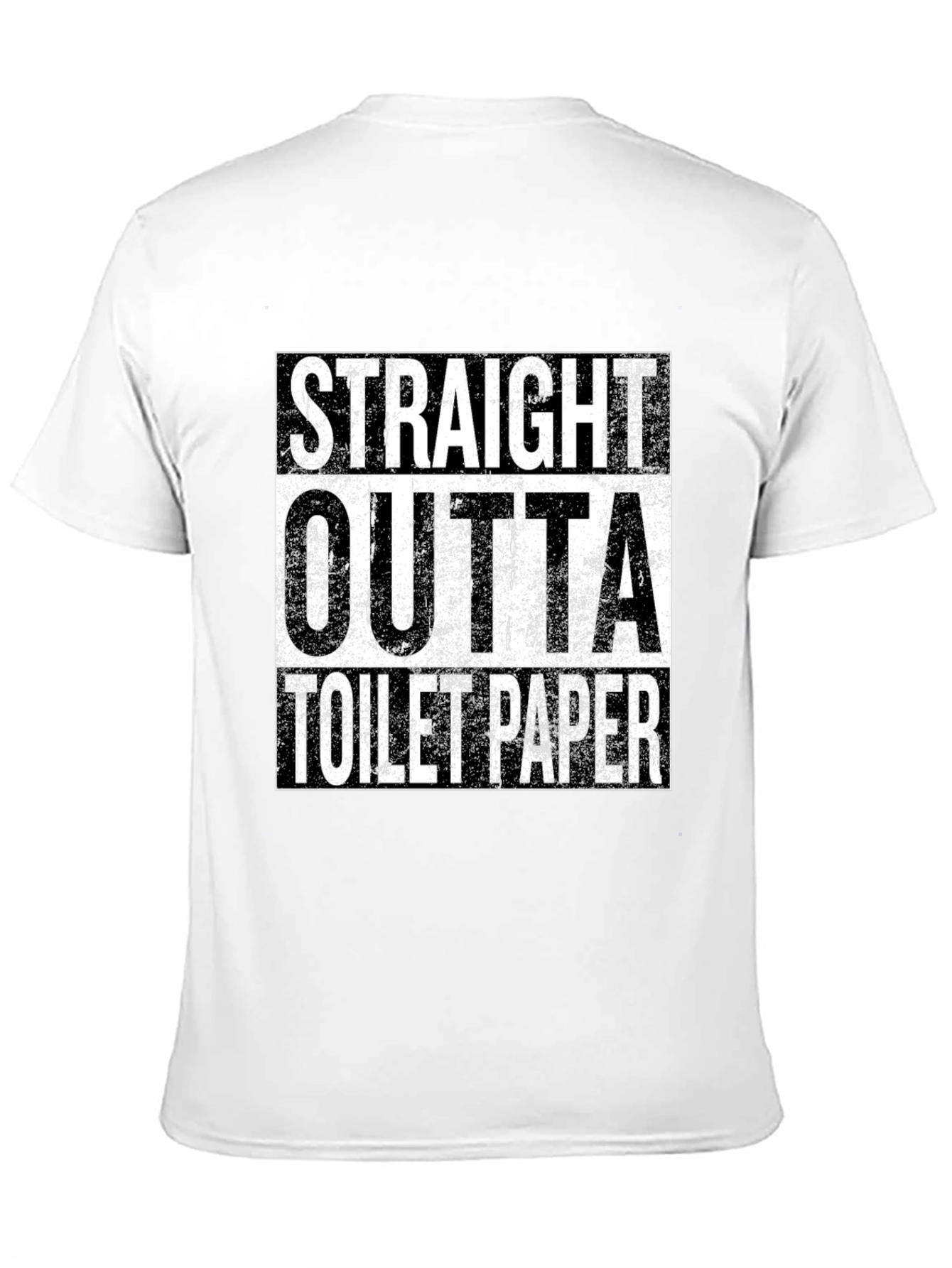 Black Straight Outta Toilet Paper - Novelty Tee view 11