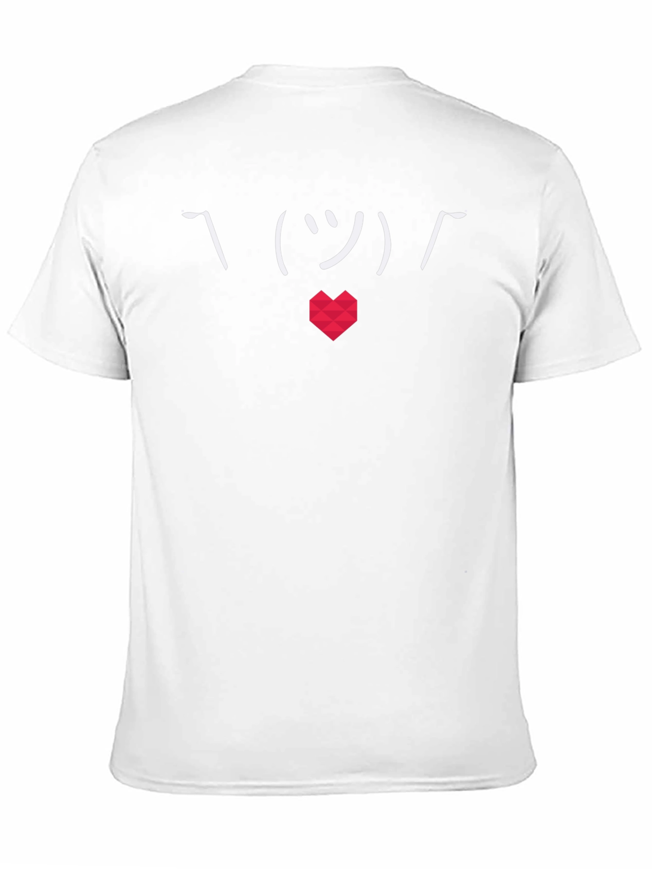 Black Shrugging Emoji with Heart - Black T-Shirt view 11