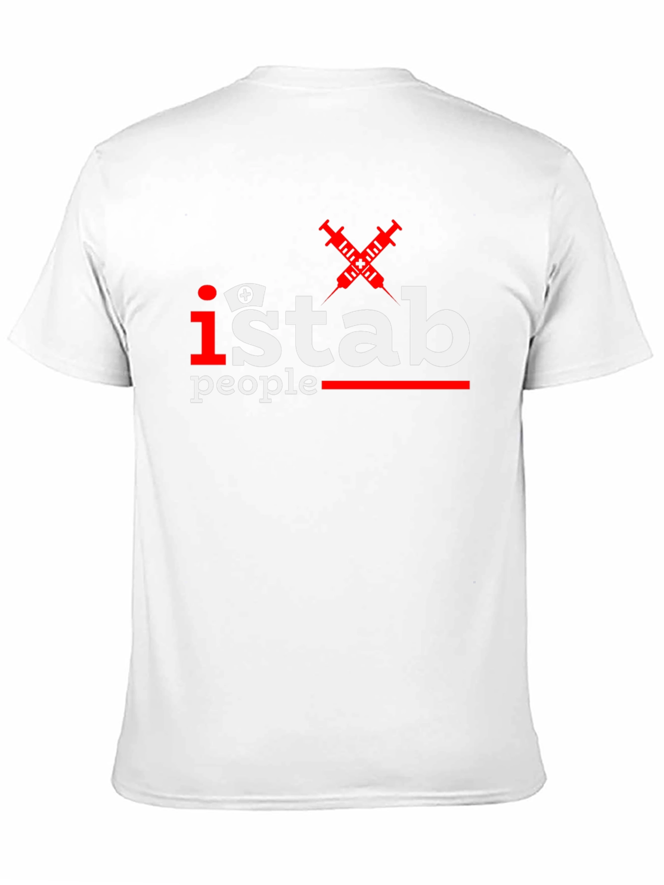 Black I Stab People Funny Nurse T-Shirt view 11