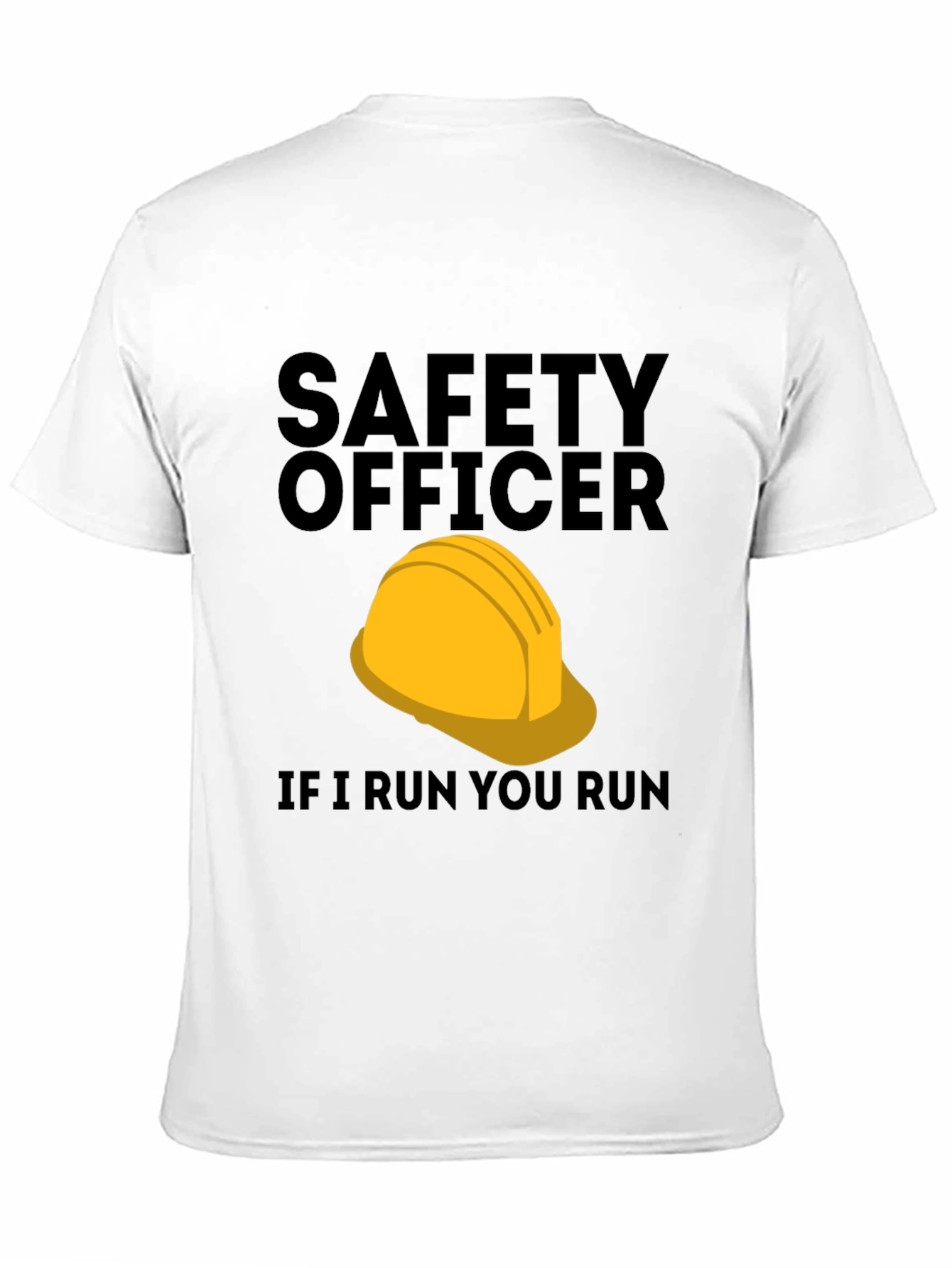 Black Safety Officer Hard Hat Graphic Tee view 11