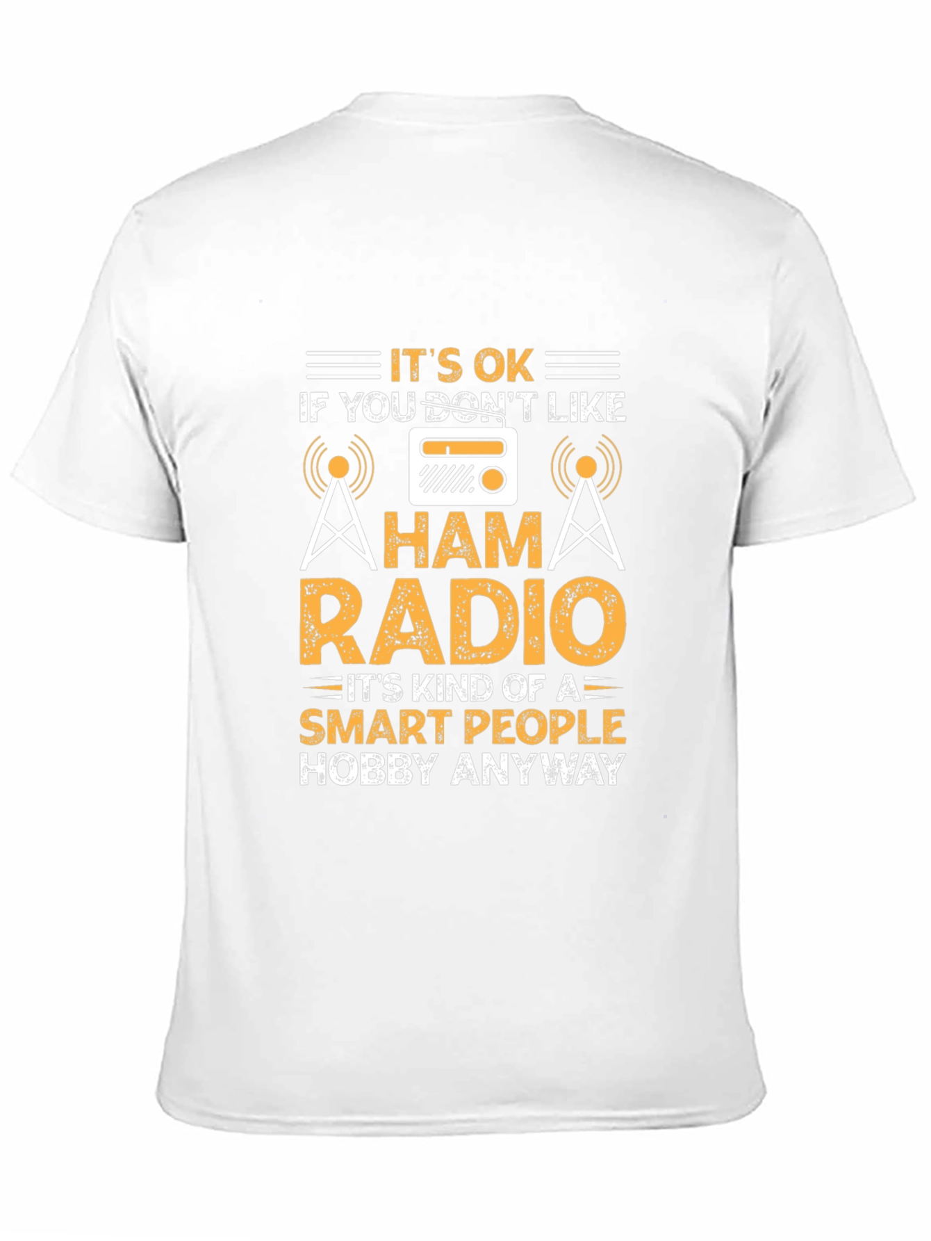 Black Ham Radio Smart People Hobby Black T-Shirt view 11