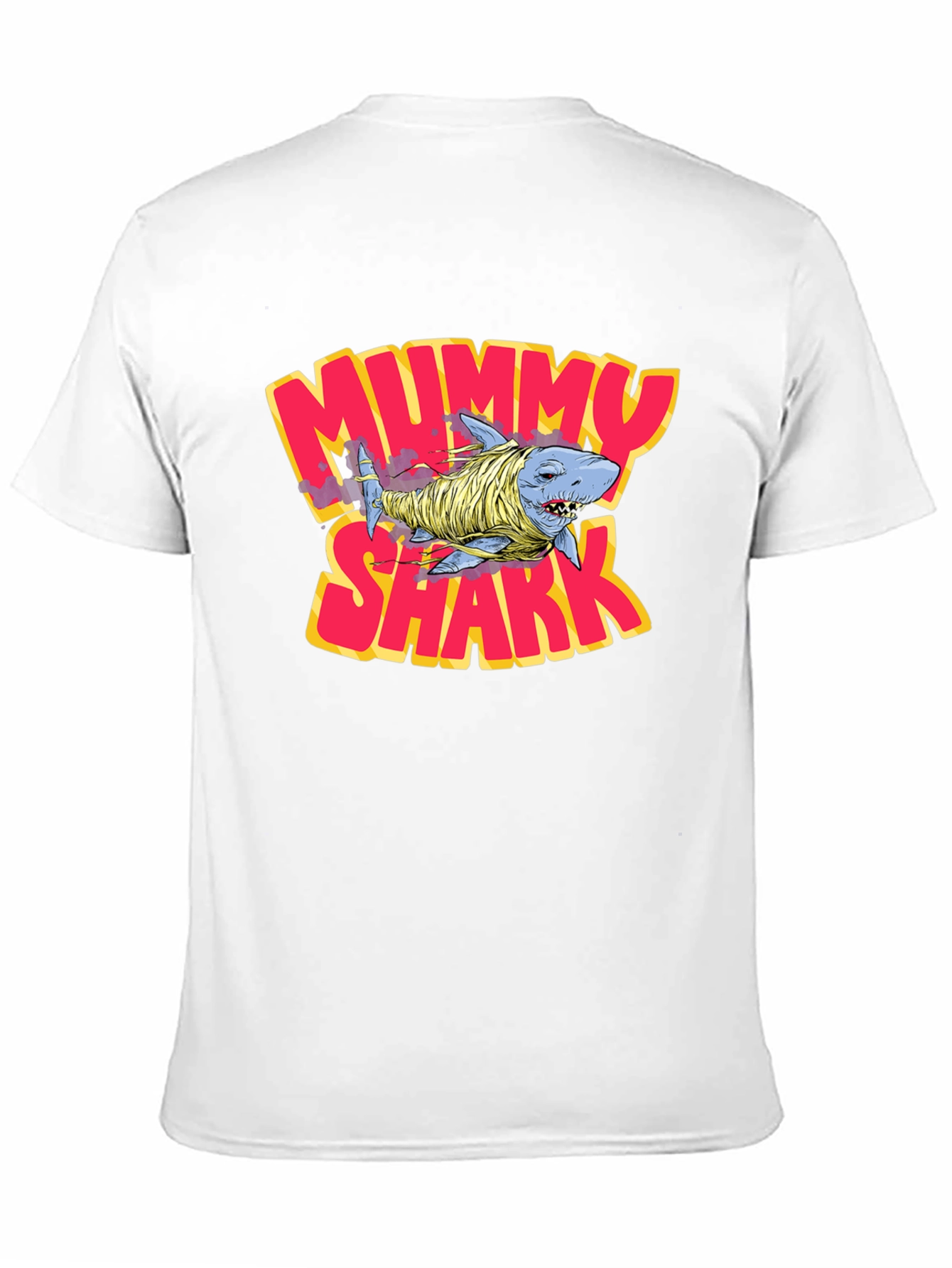 Black Mummy Shark Graphic T-Shirt - Black Crew Neck Tee view 11