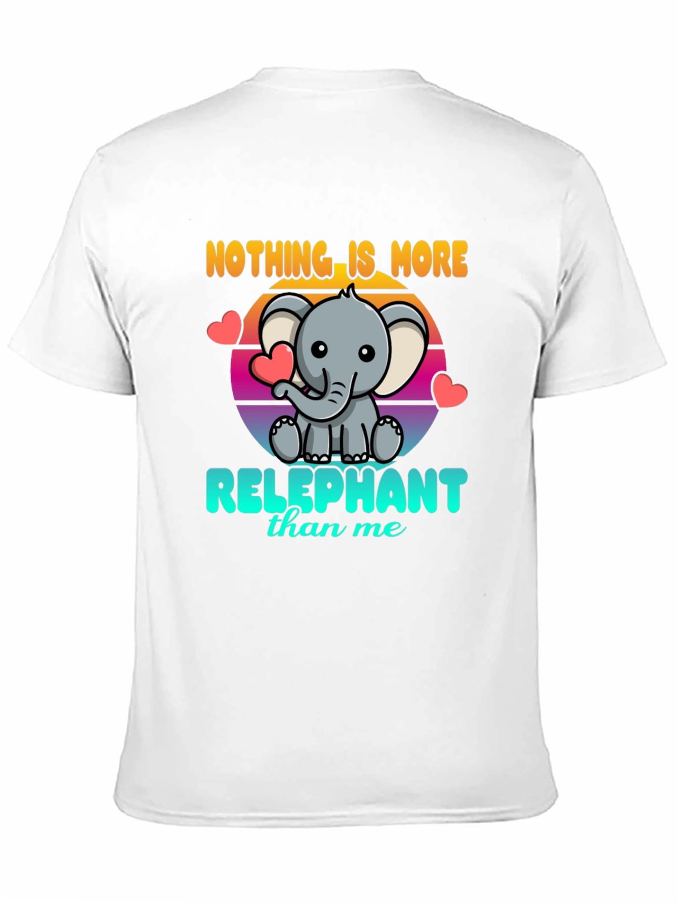 Black Relephant T-Shirt - Cute Elephant Design view 11