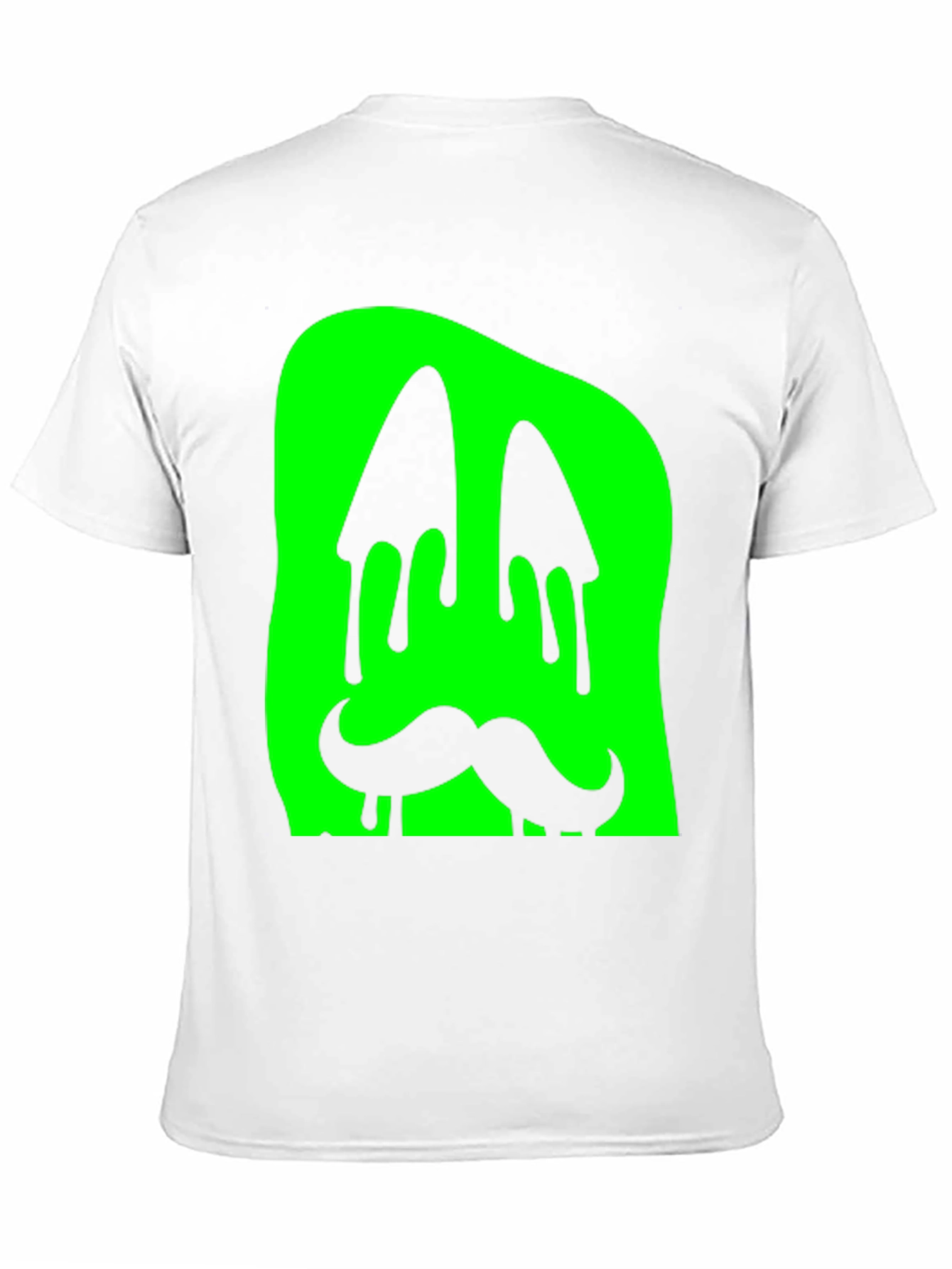 Black Green Slime Monster Face Graphic T-Shirt view 11