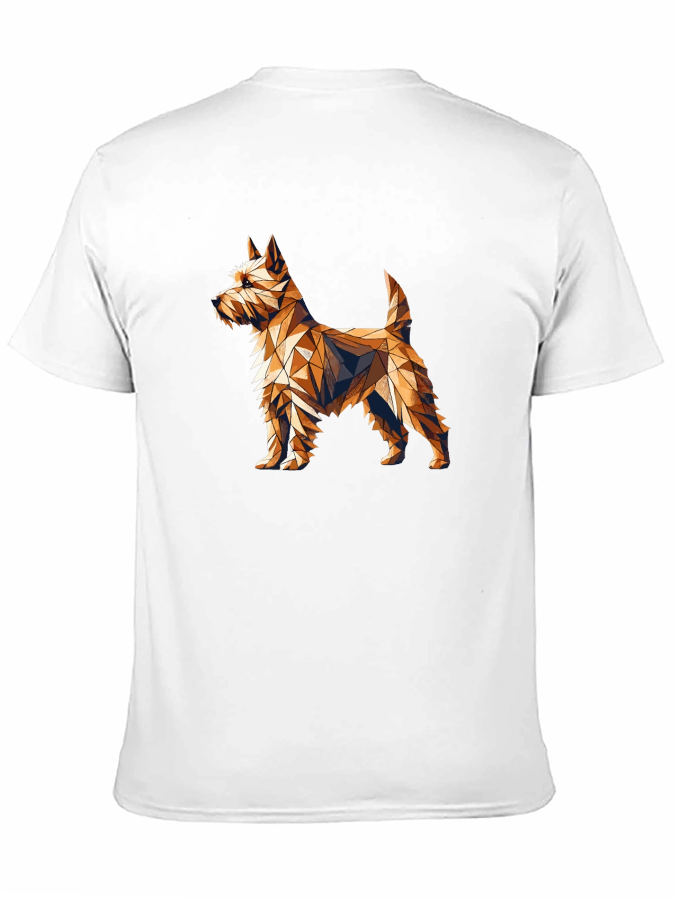 Black Geometric Dog Graphic Black T-Shirt view 11