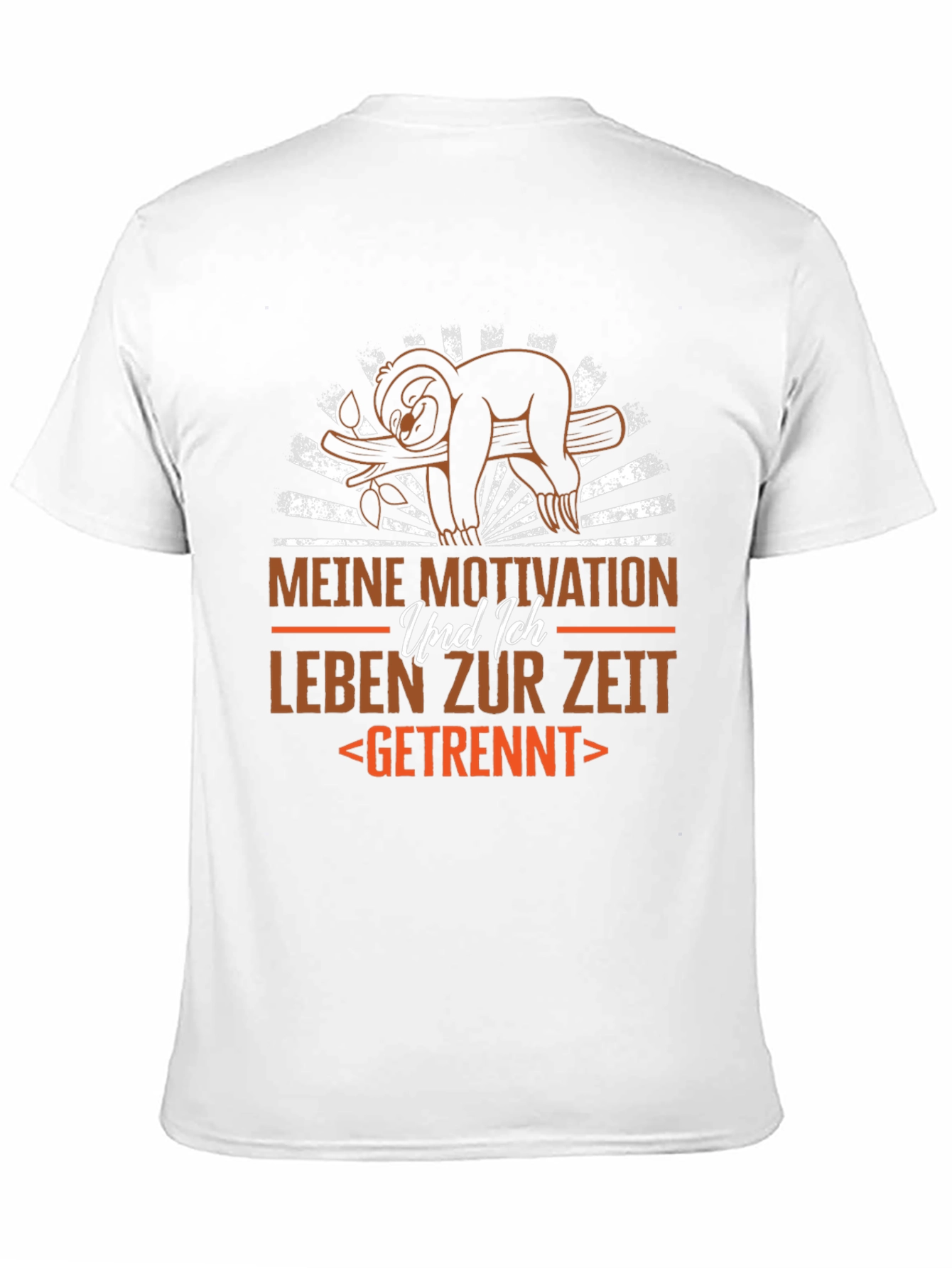 Black Funny Sloth T-Shirt: Meine Motivation view 11