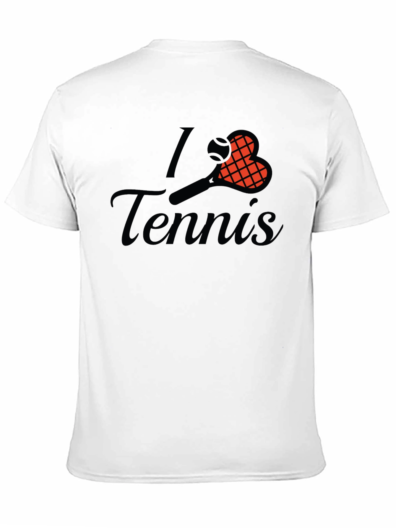 Black I Love Tennis Graphic Tee - Sporty Casual Comfort view 11