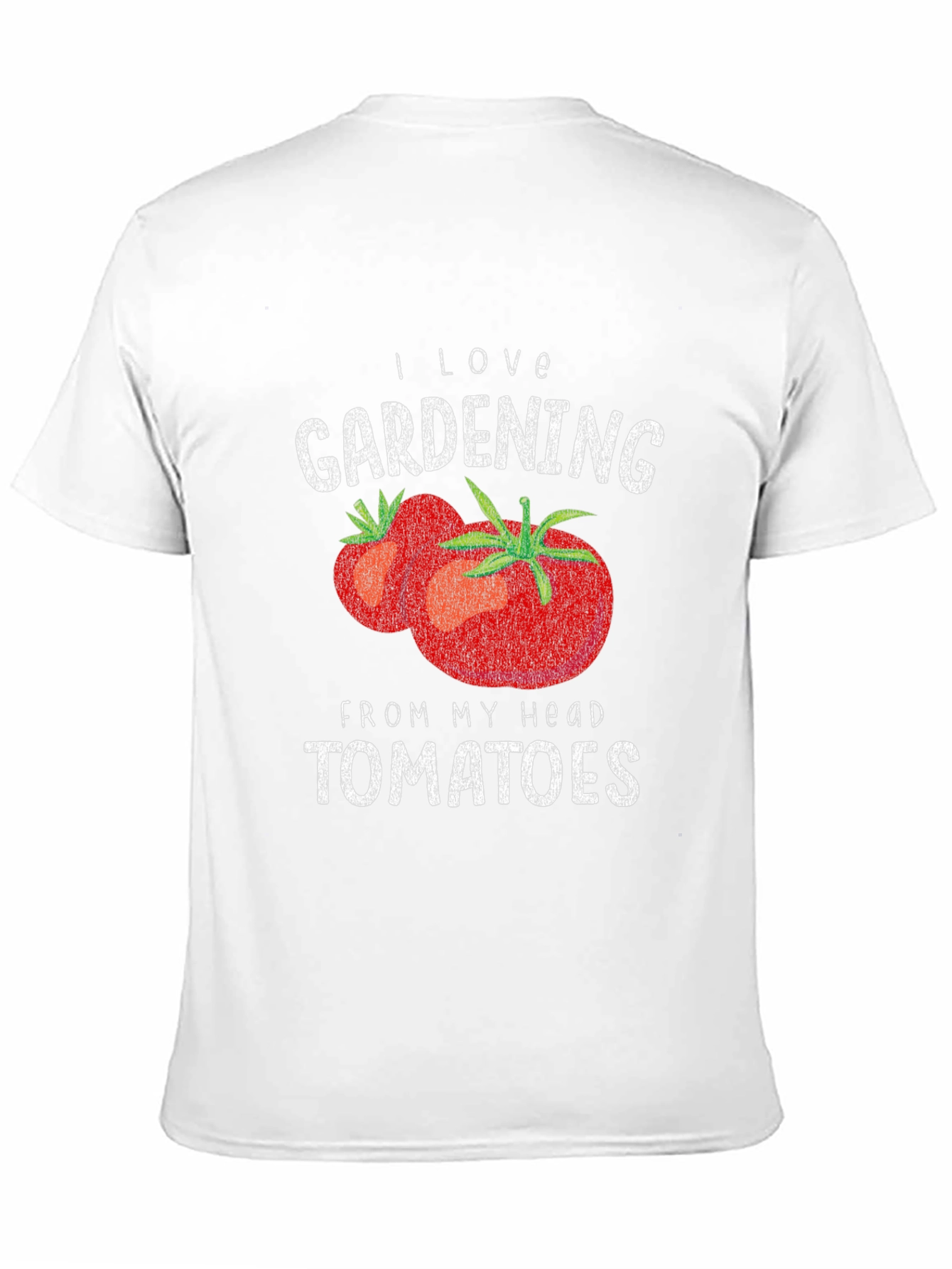 Black I Love Gardening From My Head Tomatoes Graphic T-Shirt view 11