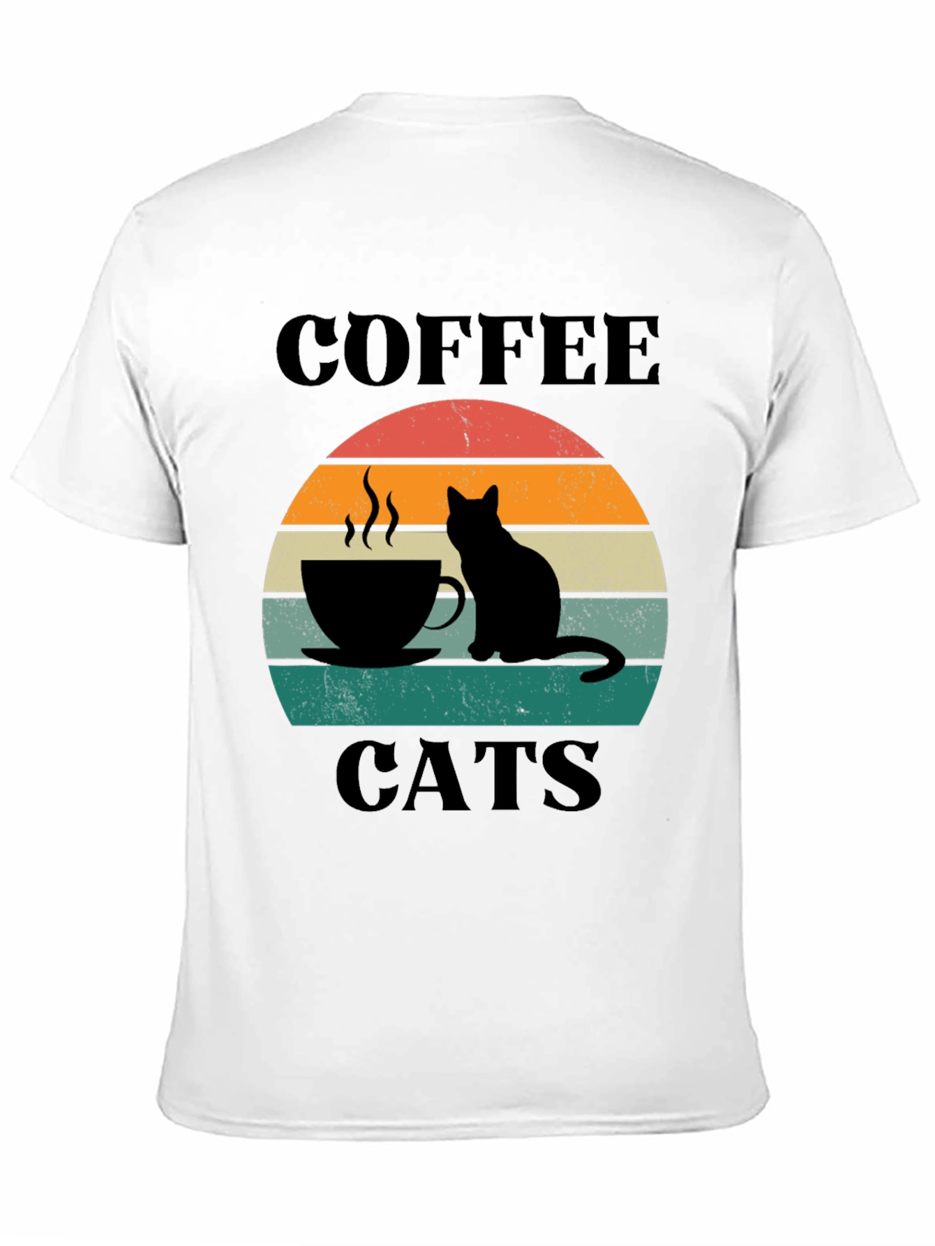 Black Coffee Cats T-Shirt view 11