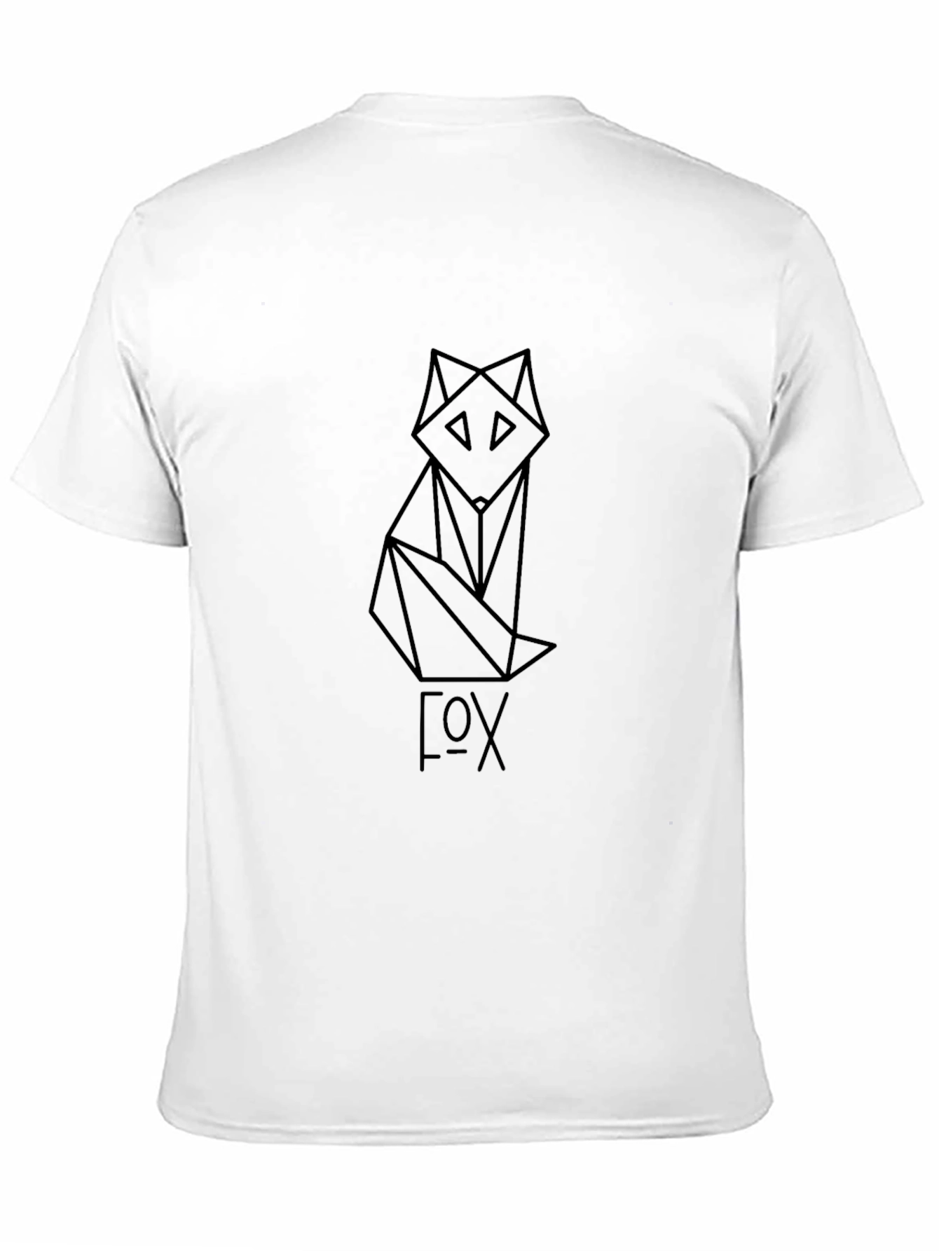 Black Geometric Fox Graphic Tee - Black T-Shirt view 11