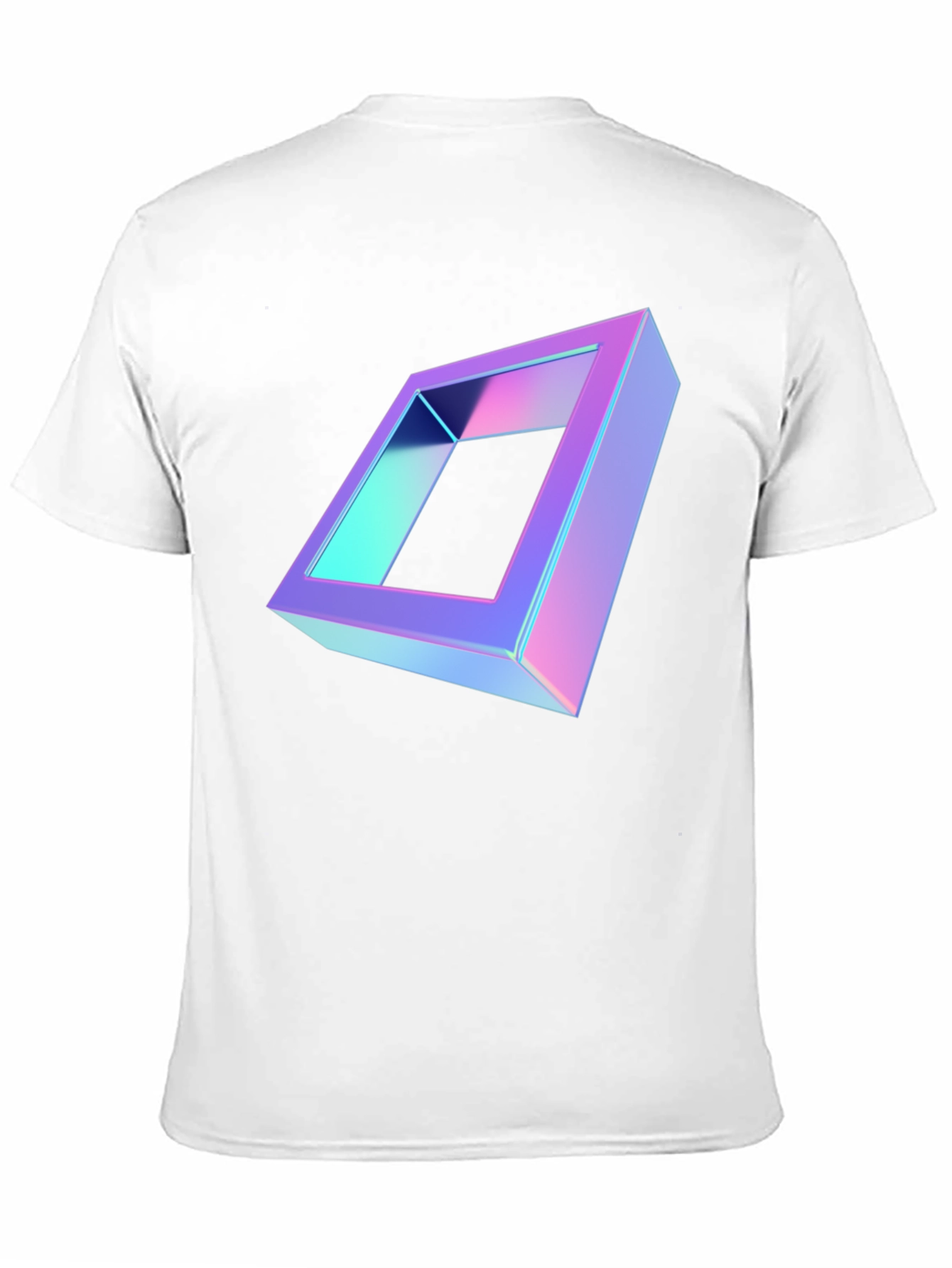 Black Geometric Illusion Black T-Shirt view 11