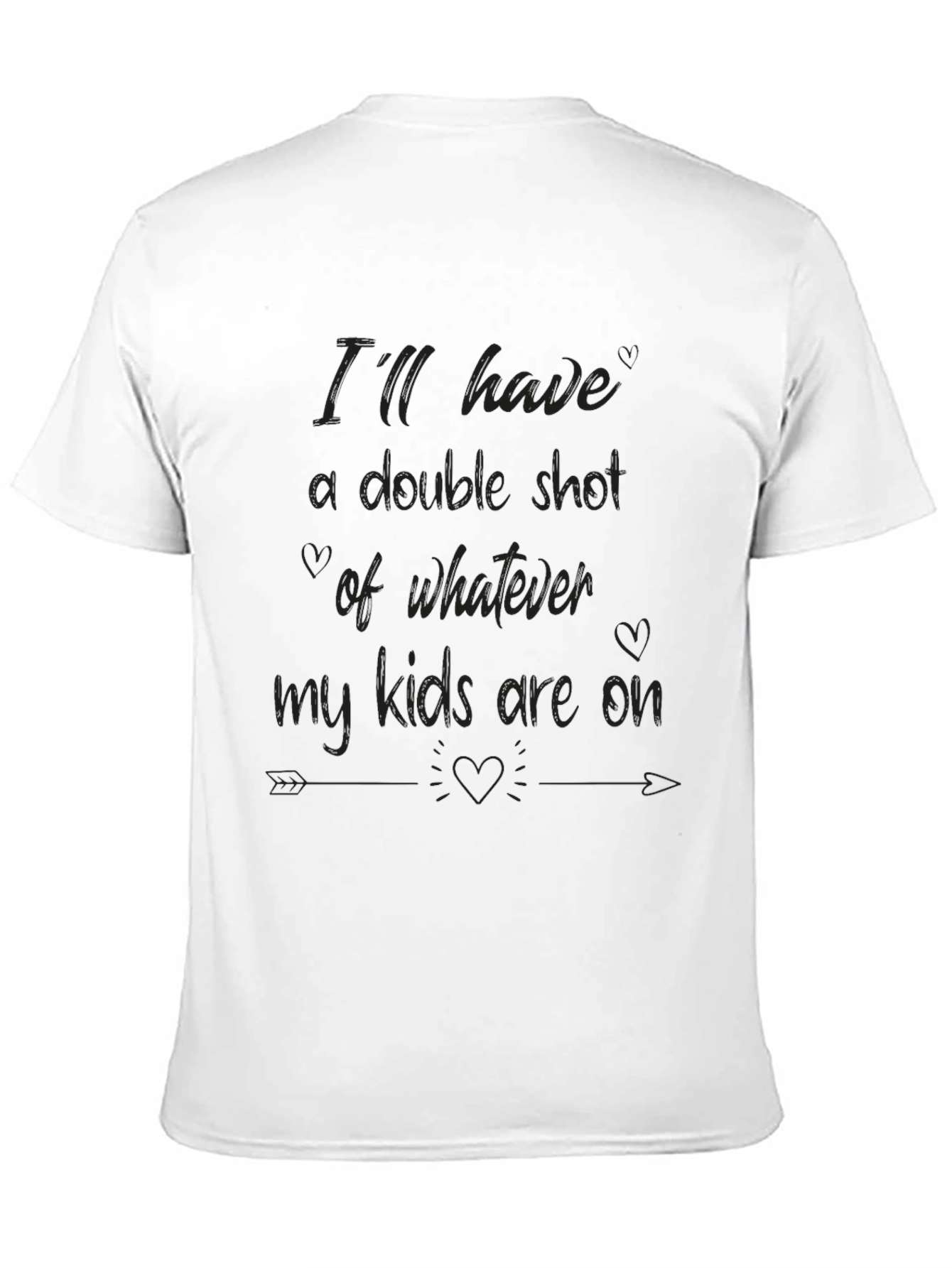 Black Funny Parenting T-Shirt: I'll Have a Double Shot view 11