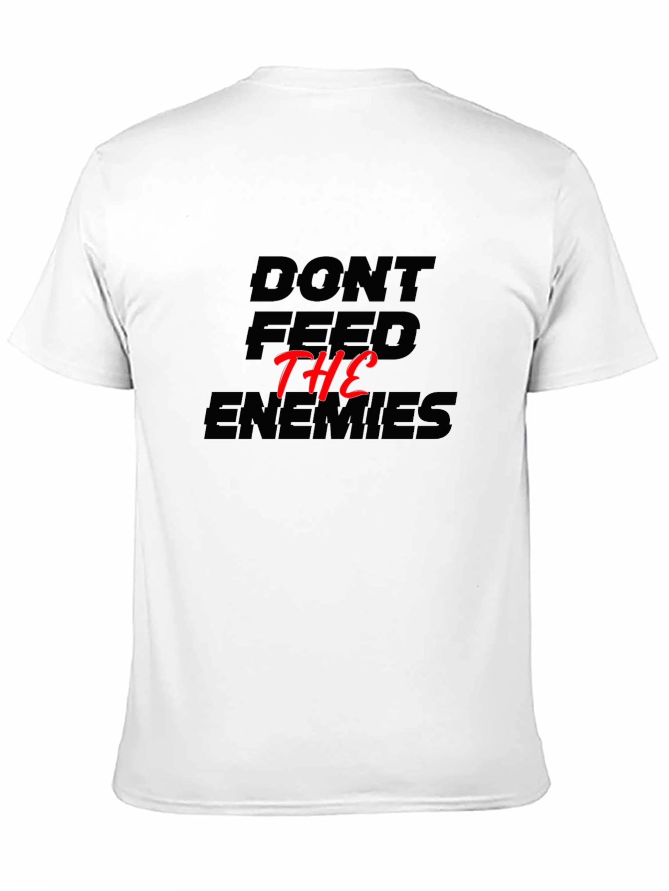 Black Don't Feed The Enemies Graphic Tee - Black view 11